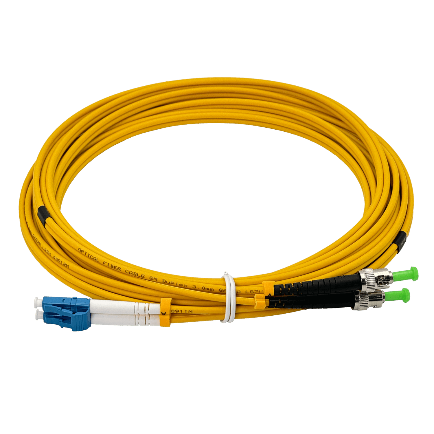5mt LC/UPC-ST/APC MonoModo SM Duplex Jumper Cable Fibra 9/125um 3mm 3