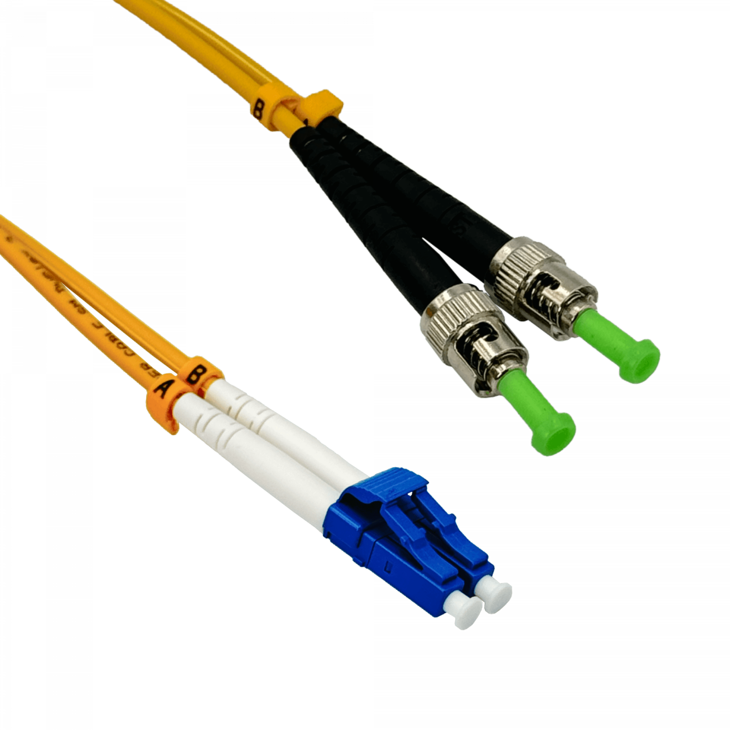 1mt LC/UPC-ST/APC MonoModo SM Duplex Jumper Cable Fibra 9/125um 3mm 3