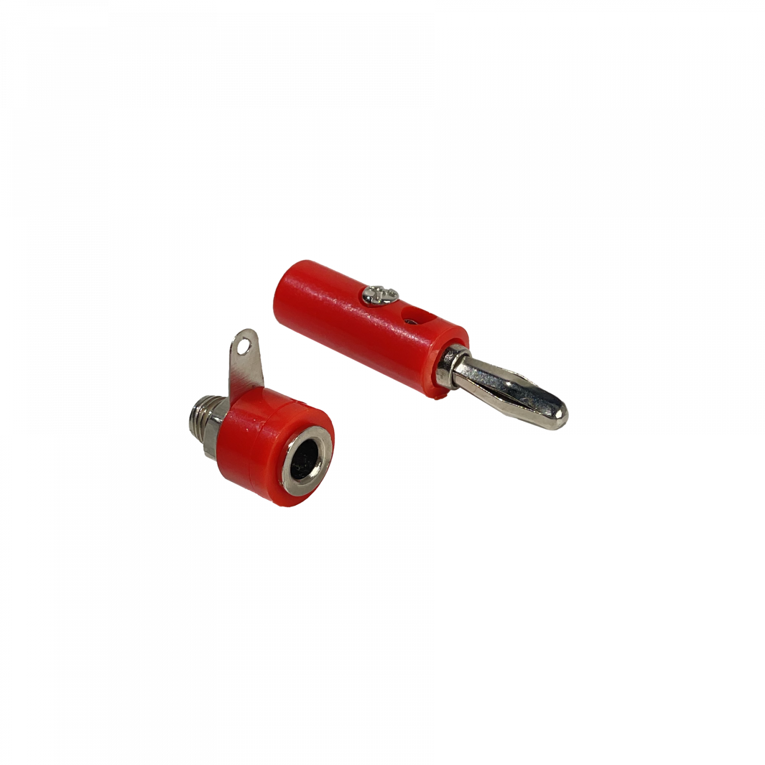 Conector Rojo Banana Plug 4mm Macho y Hembra J072 3