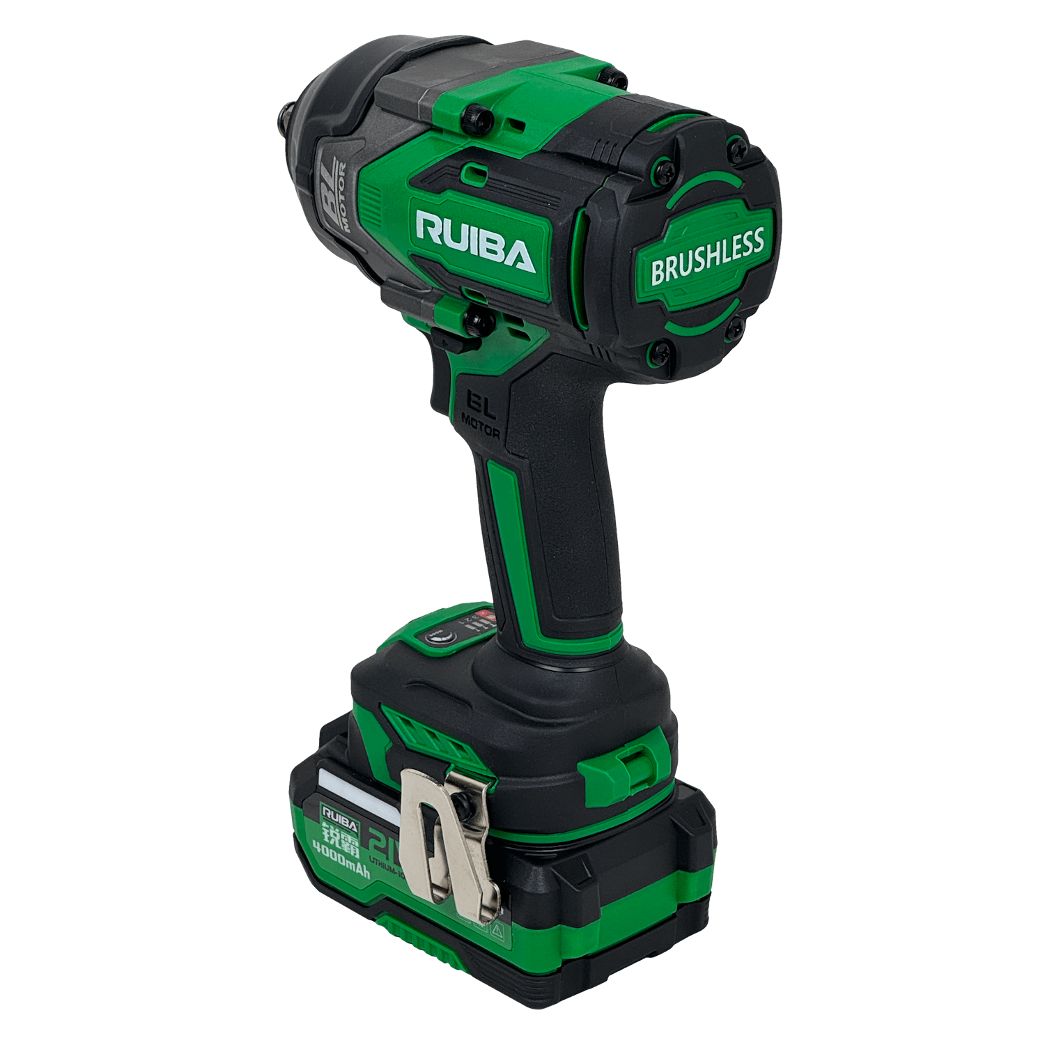RUIBA Llave De Impacto Inlambrica 1/2-Pulg 12,7mm + 2 Bat-ion 21V 4Ah 1