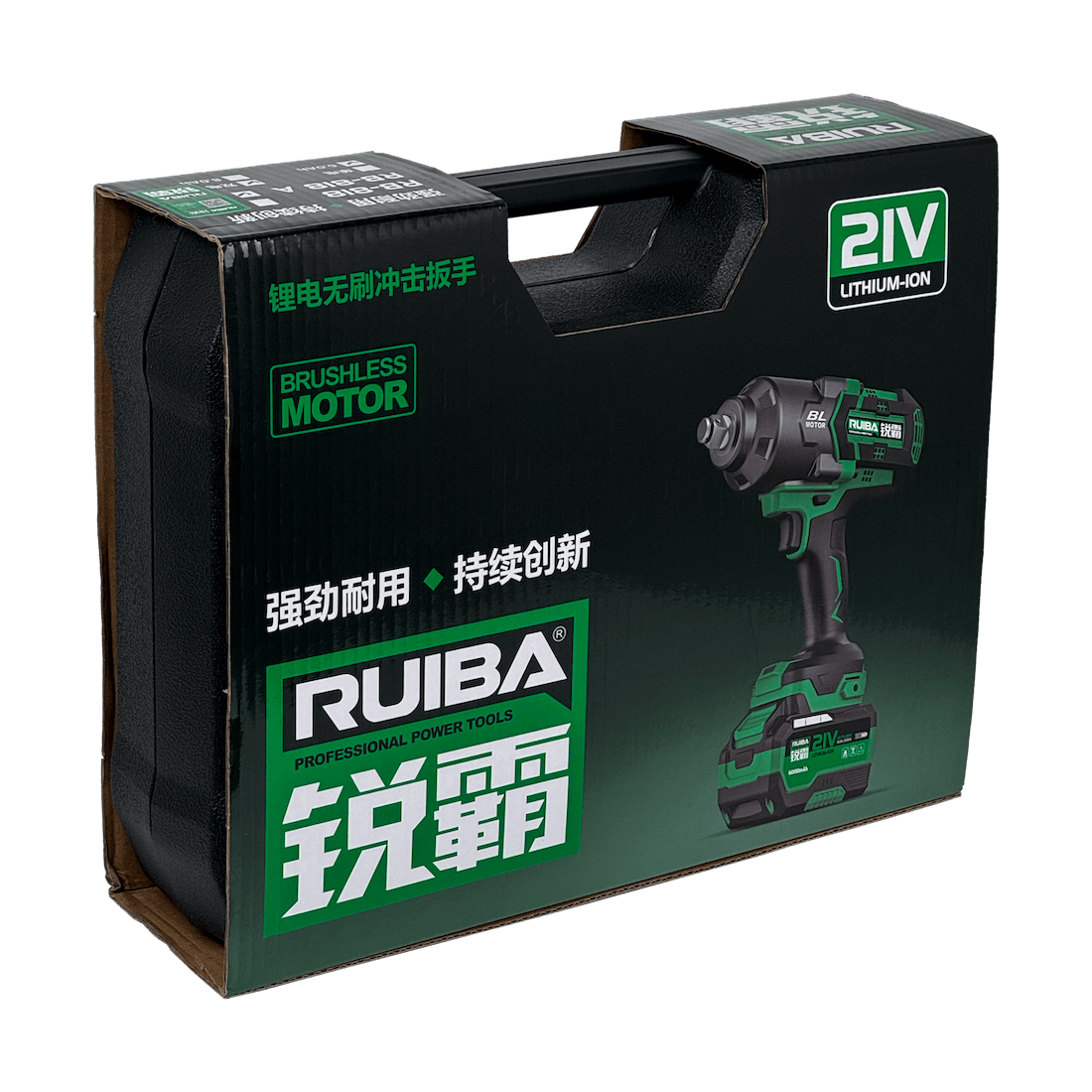 RUIBA Llave de impacto inlambrica 3/4-Ps ulg 19mm + 2 Bat-ion 21V 4Ah 6