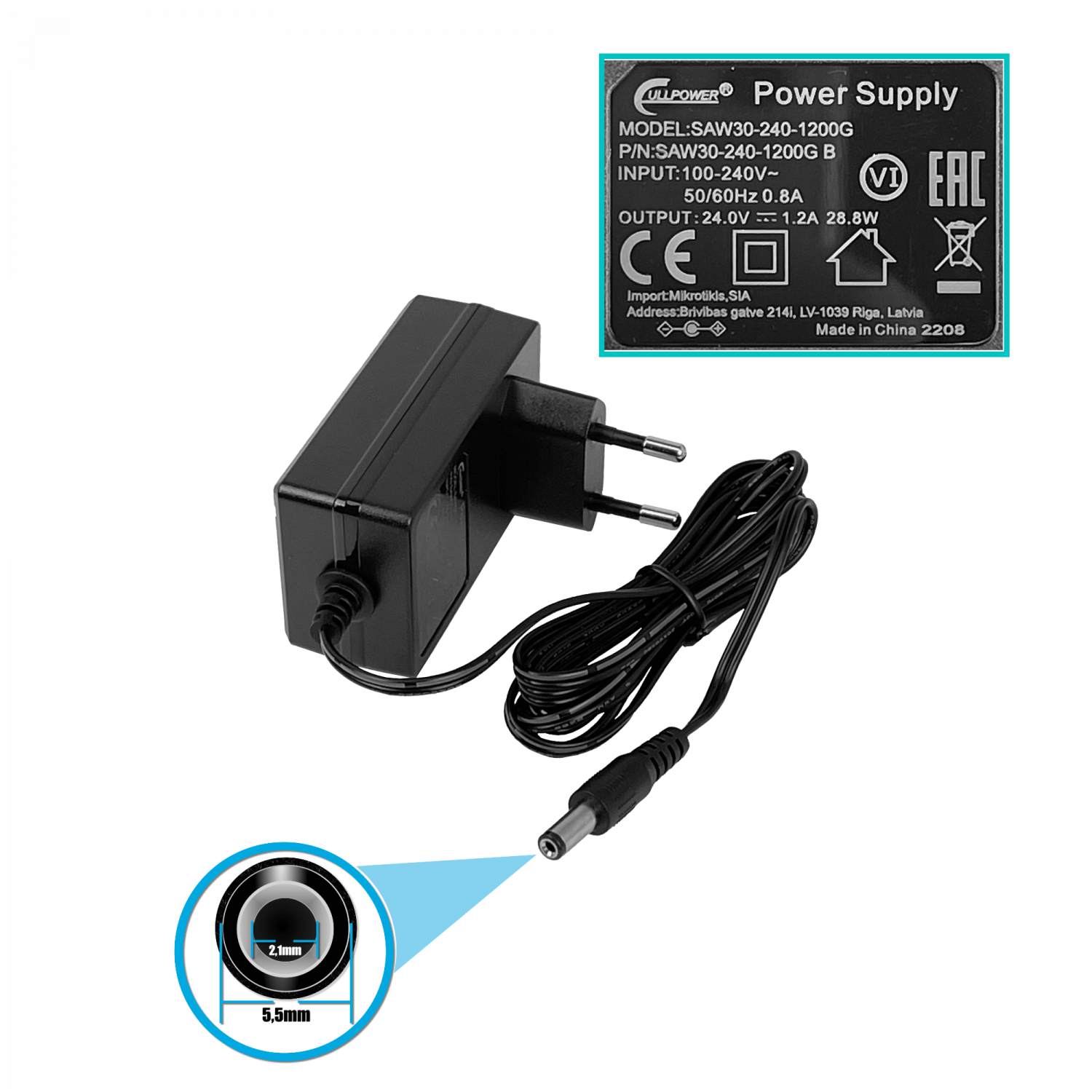 Extensor HDMI + IR 1080p, UTP Cat5e/Cat6, Hasta 150mts, 1-In/2-Out, Incluye Fuente 24V 4