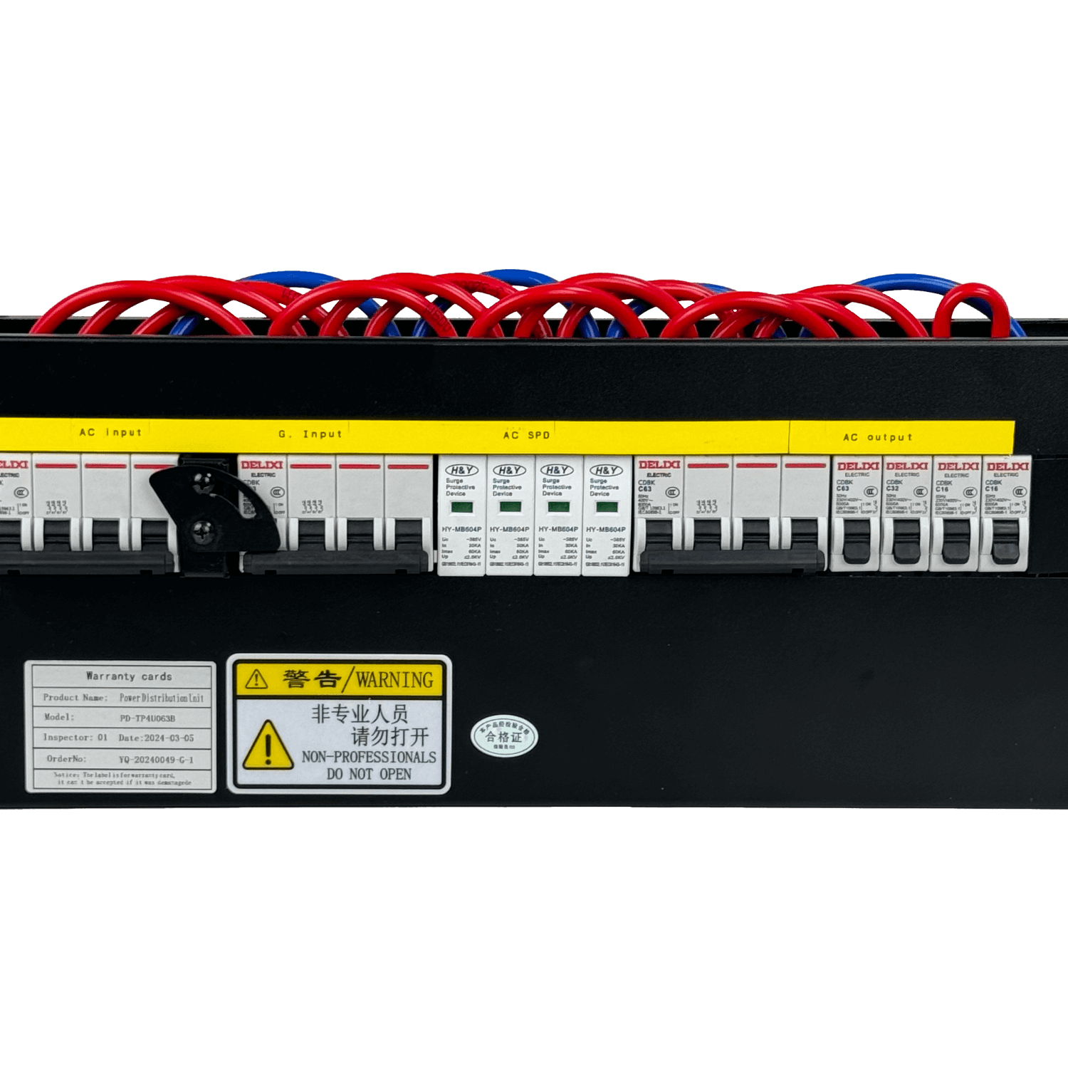 63A 3-Fase Sistema de Transferencia Manual 4-out Rack 4U 3