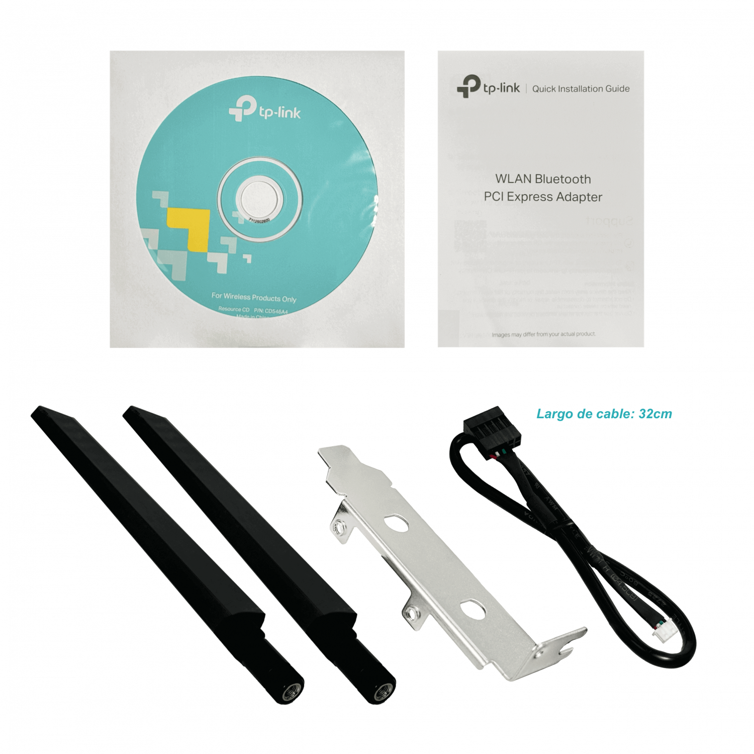 Adaptador PCIe WiFi 6E AXE5400 con Bluetooth 5.3 TP-Link Archer TXE72E, 2 antenas de alta ganancia 5