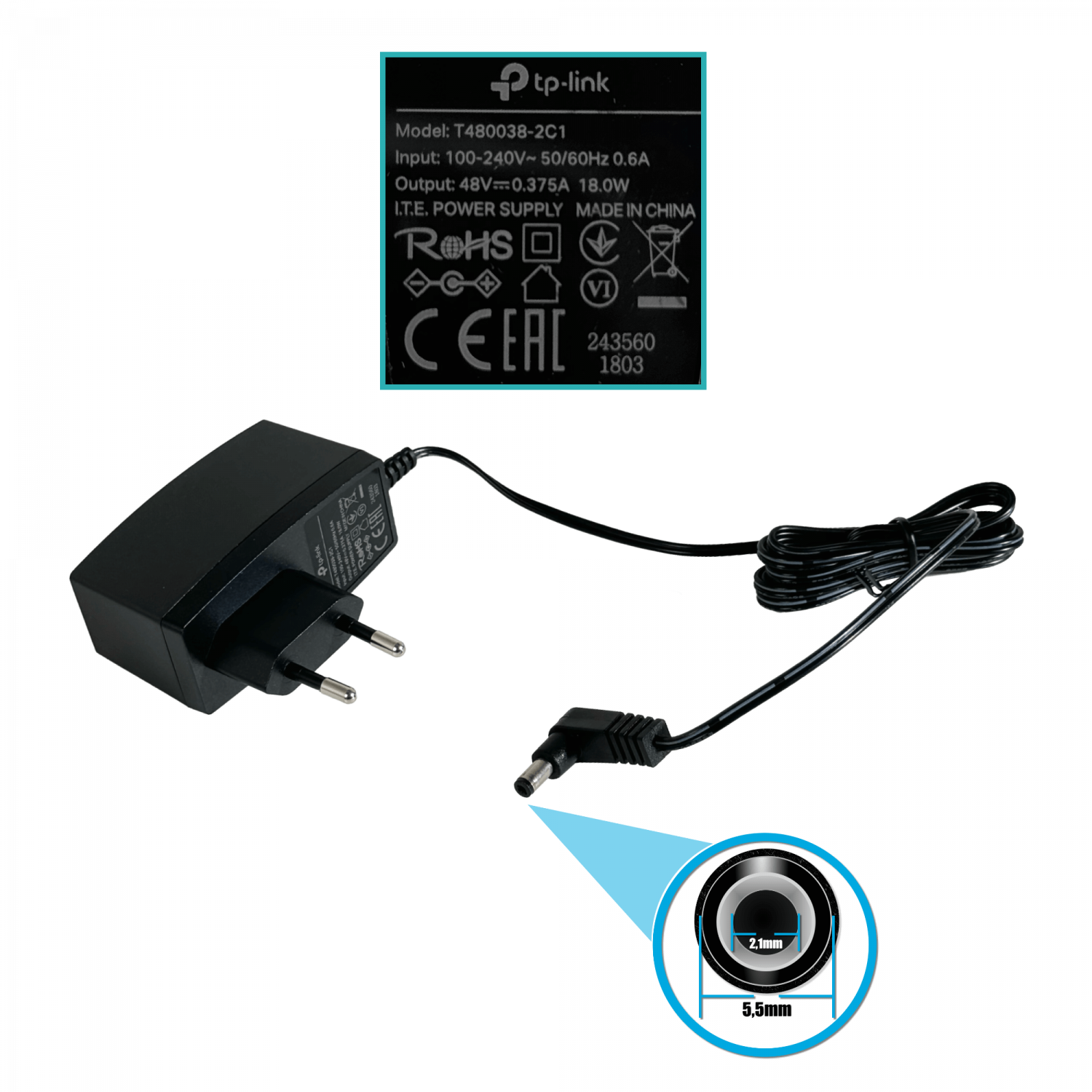 Punto de Acceso WiFi 6 AX1800 Gigabit TP-Link TL-WA1801, Hasta 1800 Mbps, 1xGigabit Ethernet 4