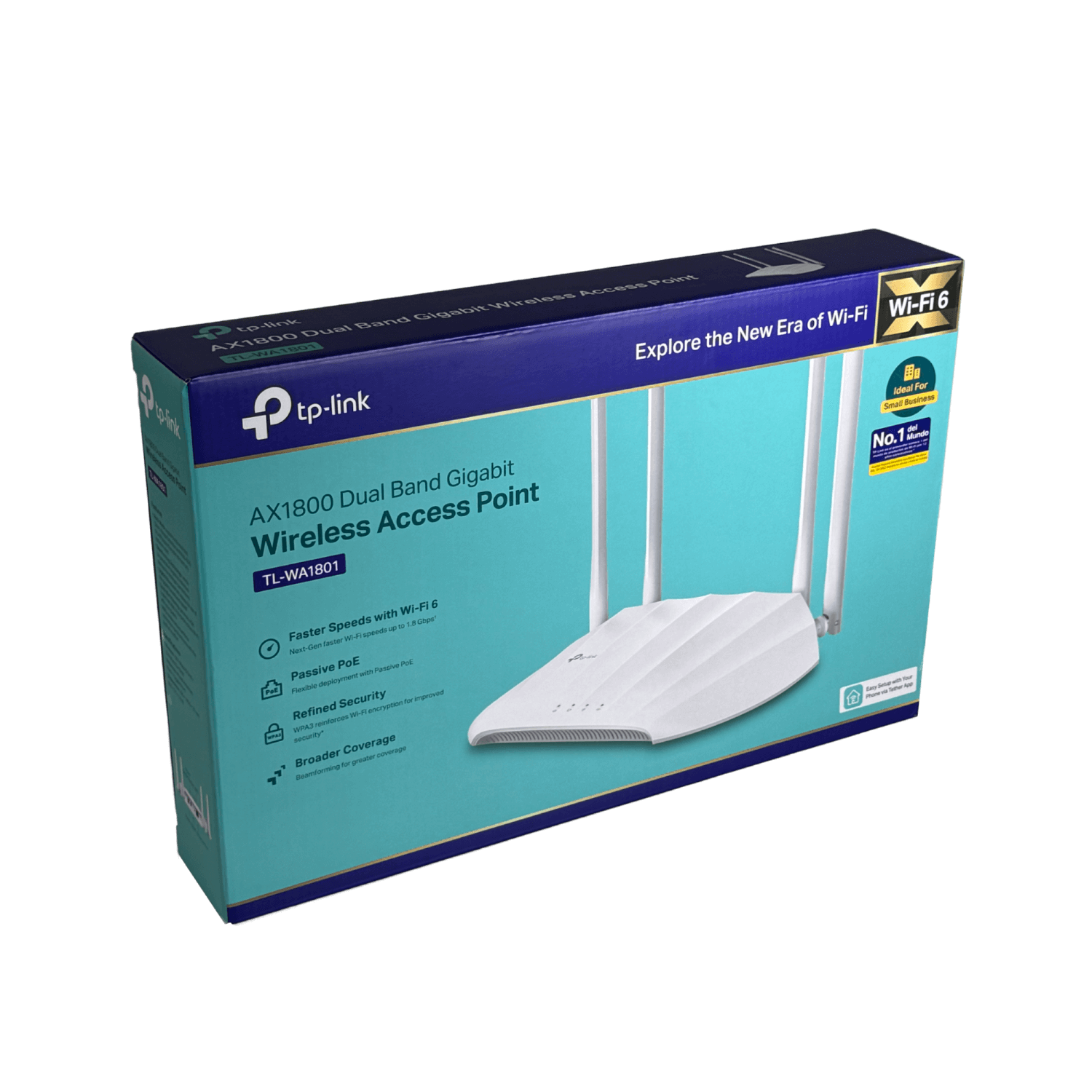 Punto de Acceso WiFi 6 AX1800 Gigabit TP-Link TL-WA1801, Hasta 1800 Mbps, 1xGigabit Ethernet 5