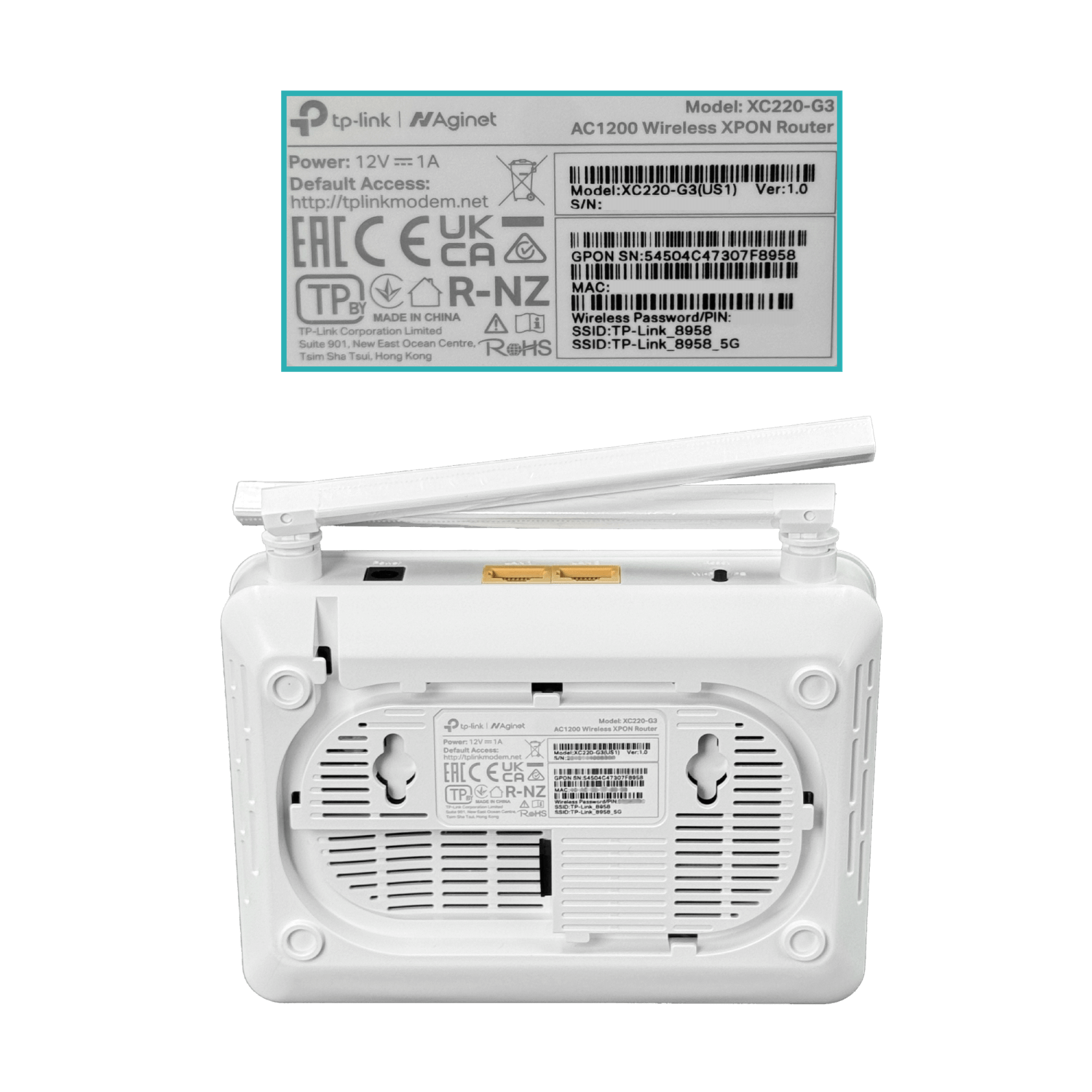 Router Inalámbrico VoIP TP-Link XPON XC220 AC1200, Wi-Fi Doble Banda, Fibra Óptica 6