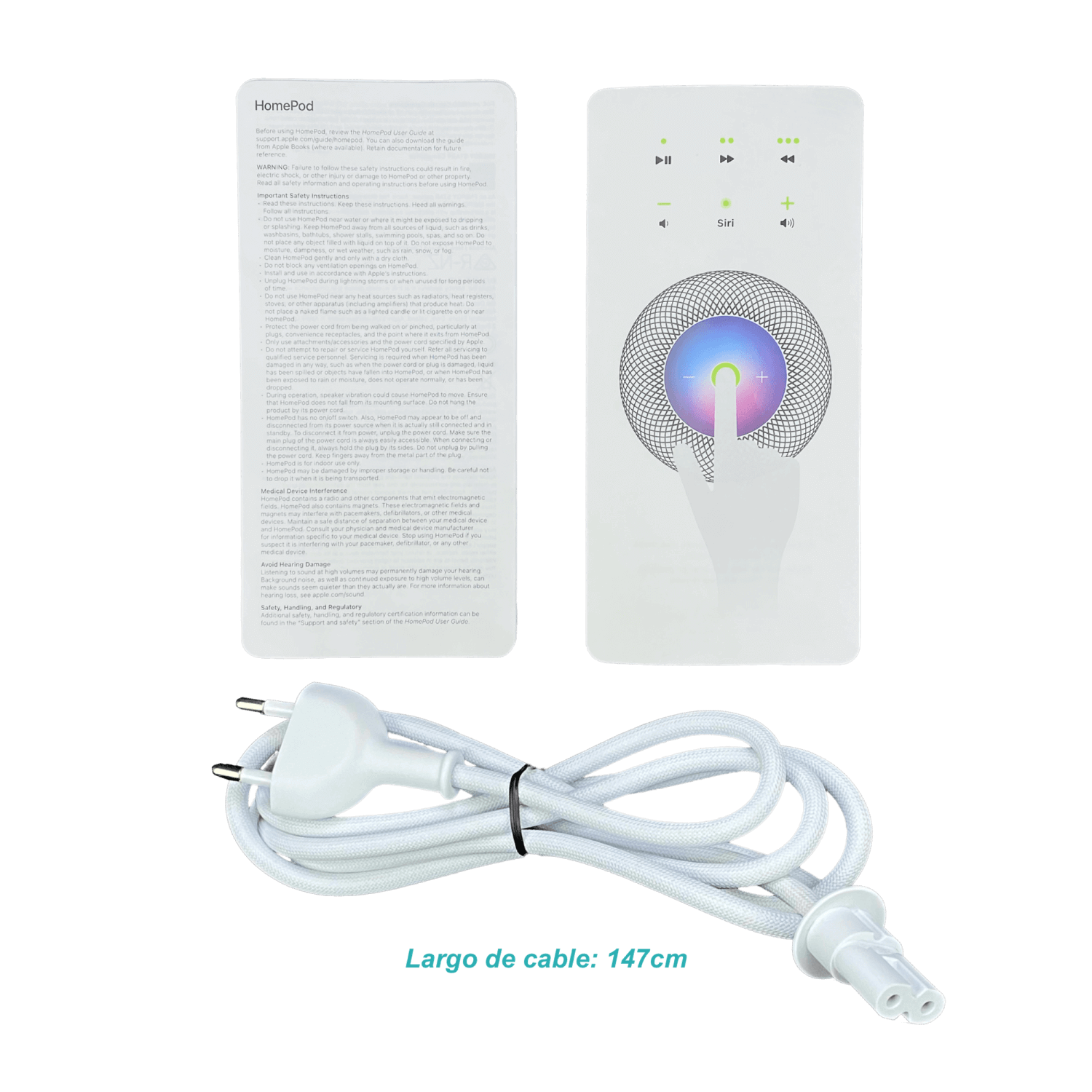 Parlante Inteligente Apple HomePod Blanco 2da generacion sonido envolvente MQJ83CI 5