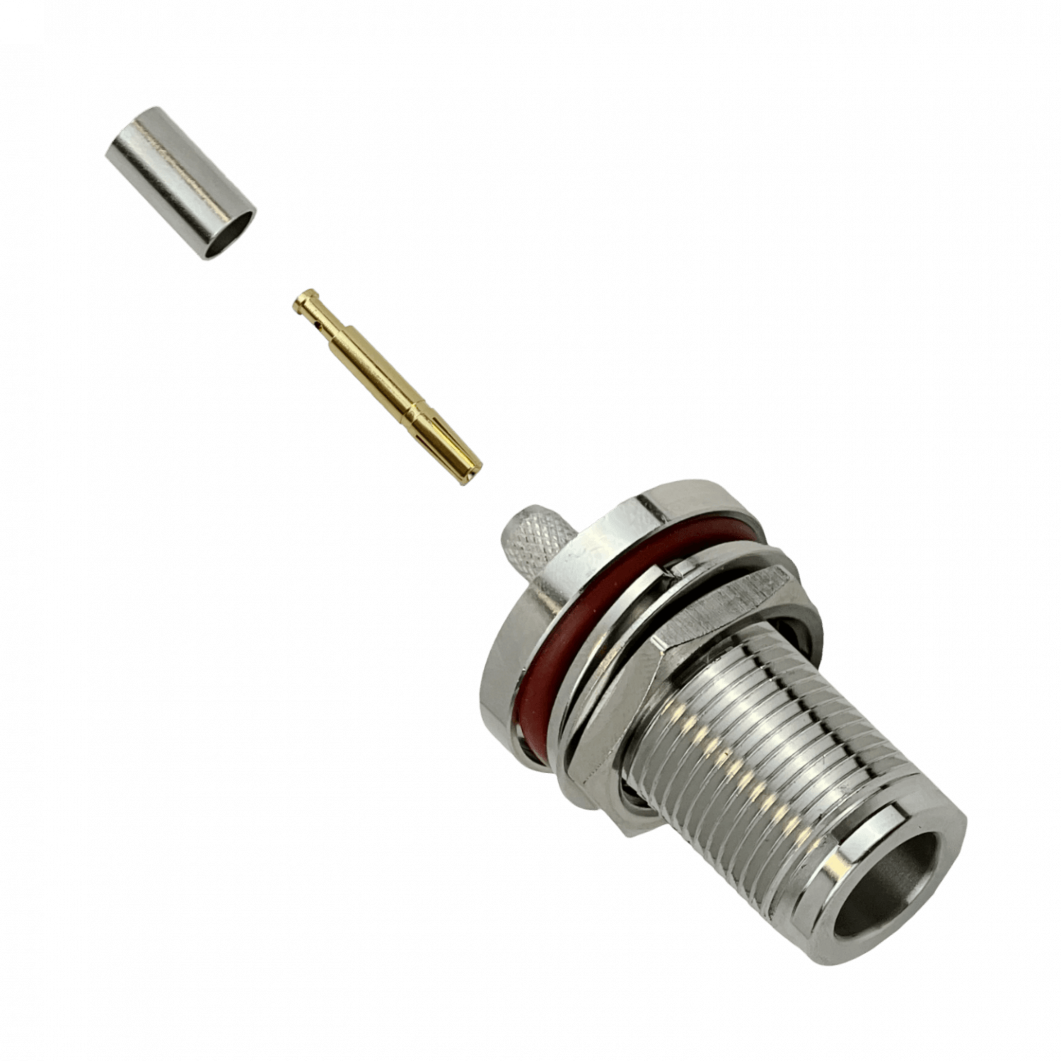 N-Hembra LMR195 RG58 16mm-Diamet Panel Conector Crimpeable Coaxial 1