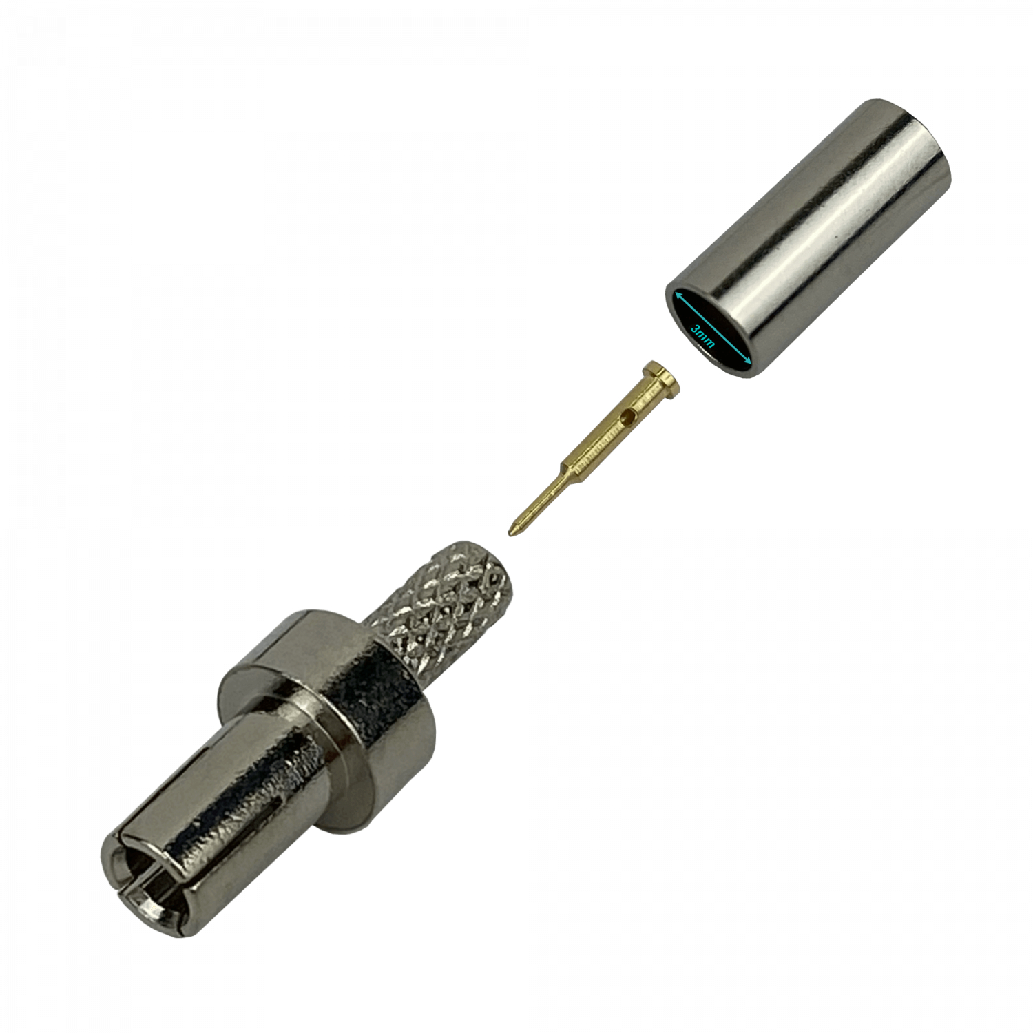 TS9-Macho RG316 Conector Coaxial Crimpeable CA100 RG174 3