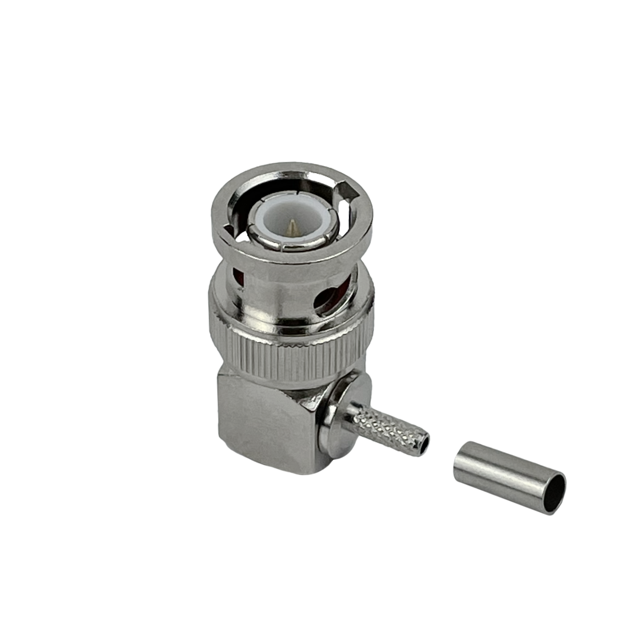 Conector BNC macho BM1J 90 grados RG316 crimpeable CA100 RG174 1