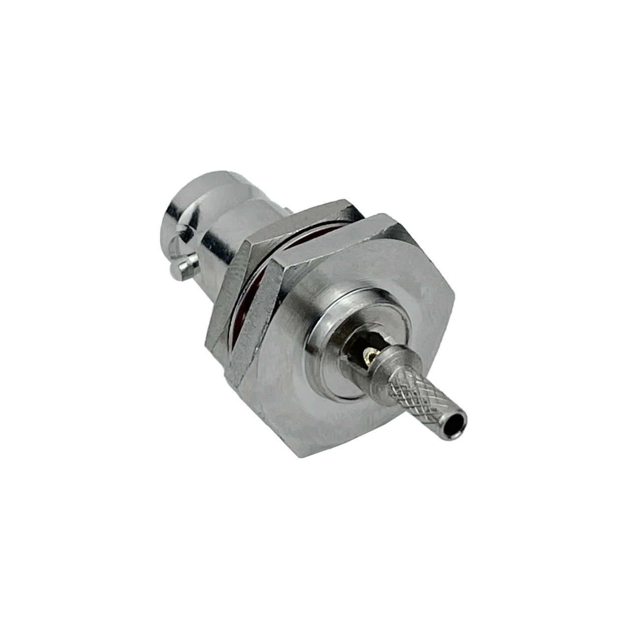 Conector BNC hembra BH1E RG316 13mm panel crimpeable coaxial CA100 2