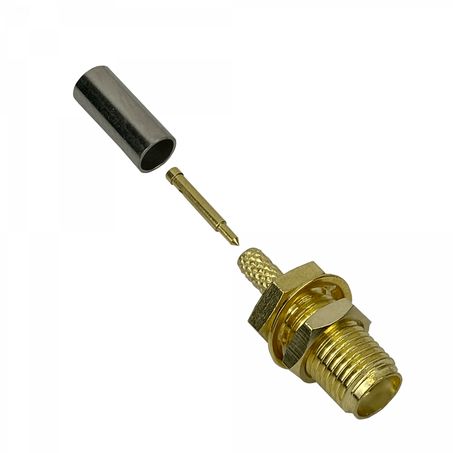 RPSMA-Hembra RG316 Conector Coaxial Crimpeable CA100 RG174 4
