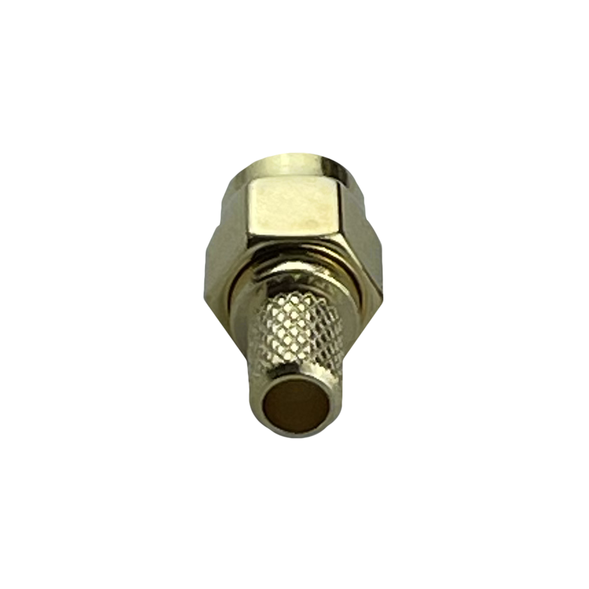 Conector coaxial SMA macho crimpeable para cable RG58 LMR195 1