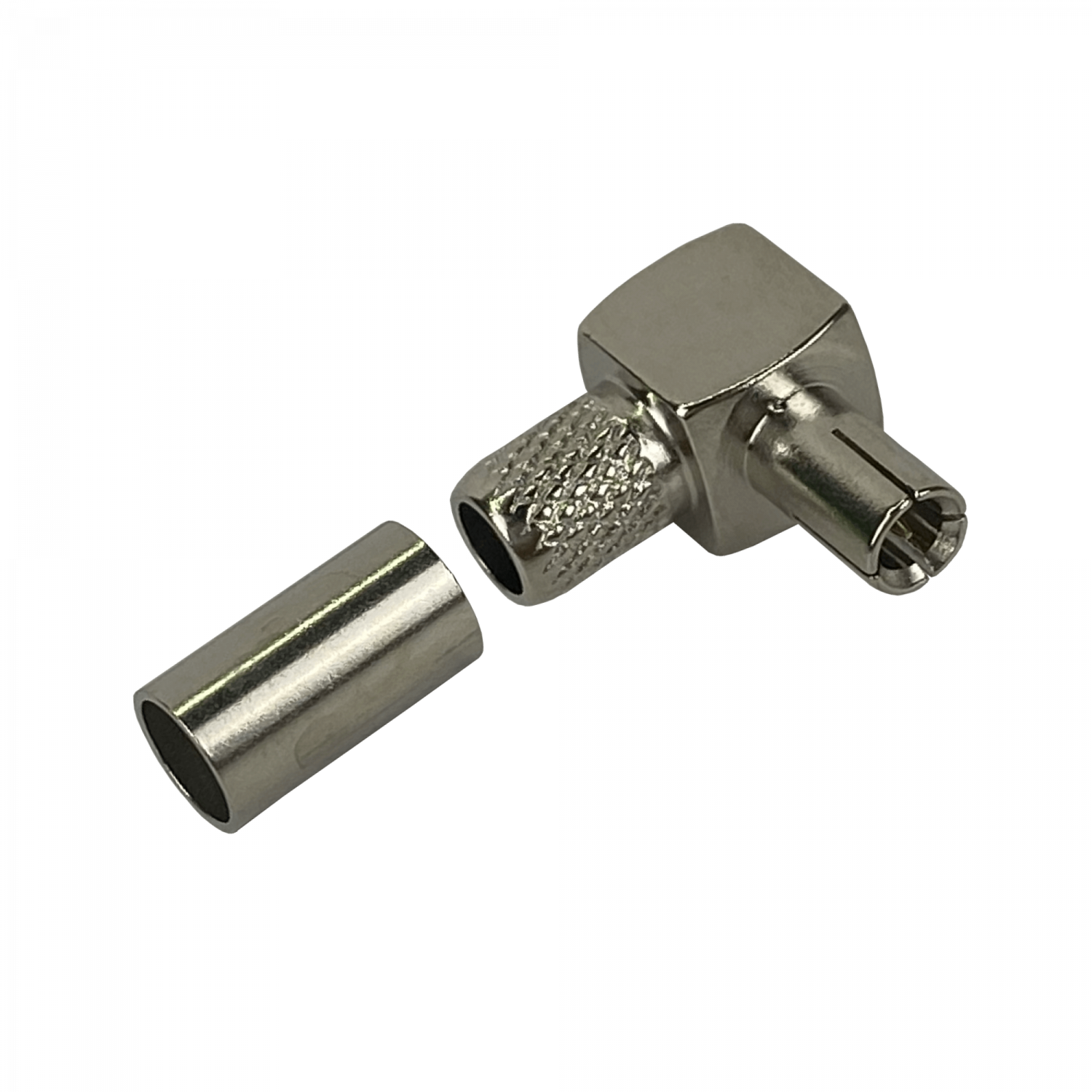 TS9-Macho 90-Grados LMR195 Conector Crimpeable RG58 RG142 2