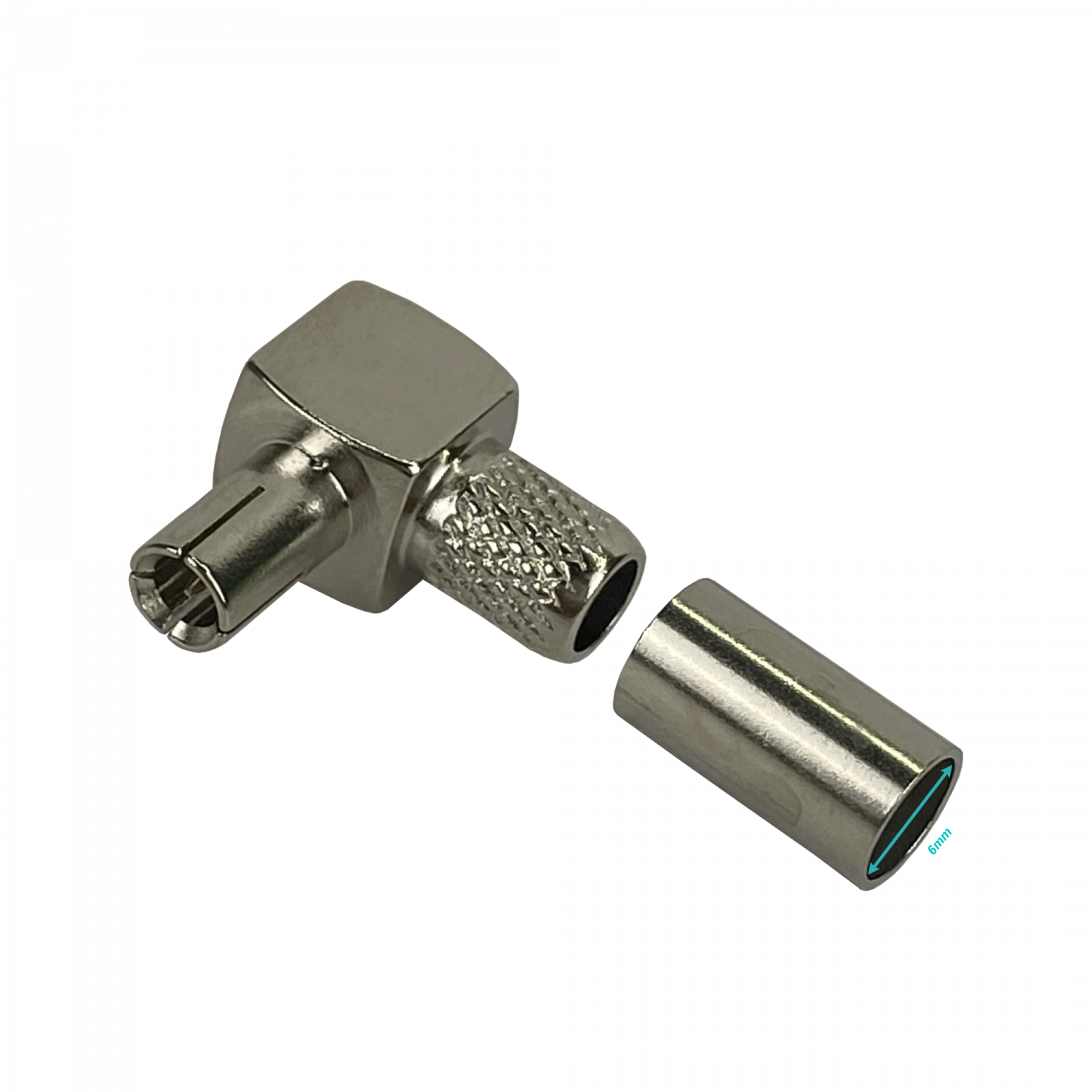 TS9-Macho 90-Grados LMR195 Conector Crimpeable RG58 RG142 3