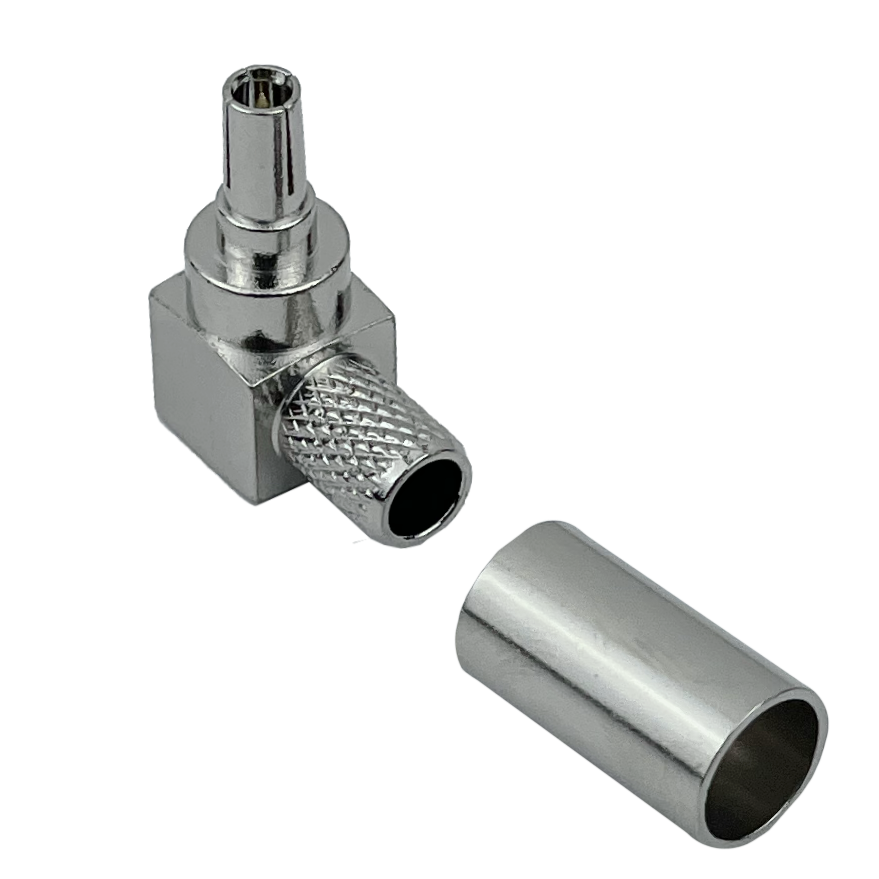 CRC9-Macho 90-Grados LMR195 Conector Crimpeable RG58 RG142 2