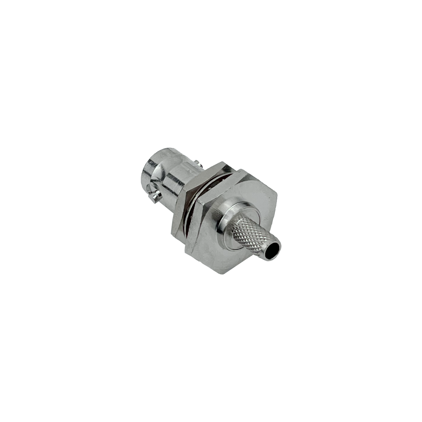 Conector BNC hembra BH2E LMR195 RG58 13mm panel crimpeable coaxial 2