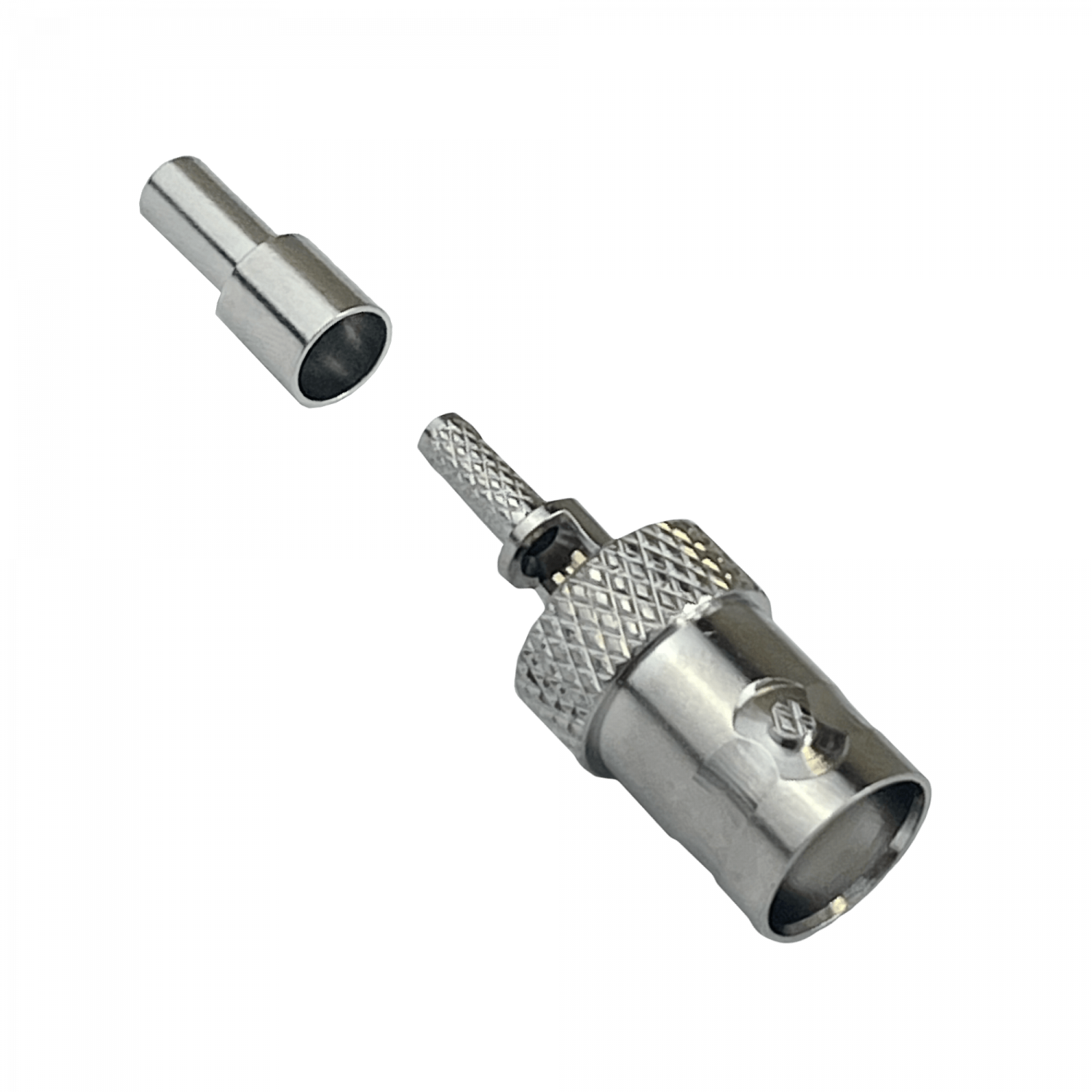 Conector BNC hembra BH1C RG316 coaxial crimpeable CA100 RG174 3
