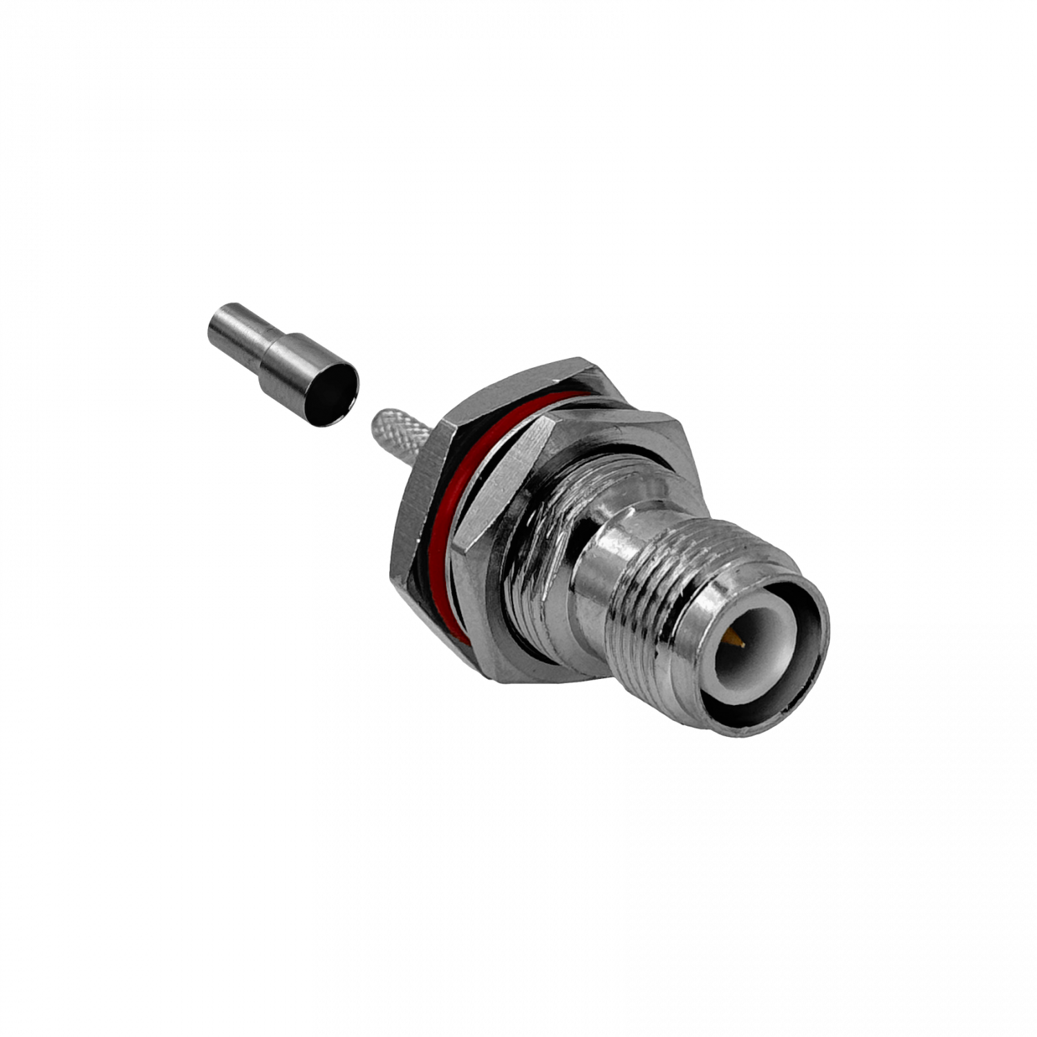 RPTNC-Hembra RG316 13mm-Diamet Panel Conector Crimpeable Coaxial CA100 2