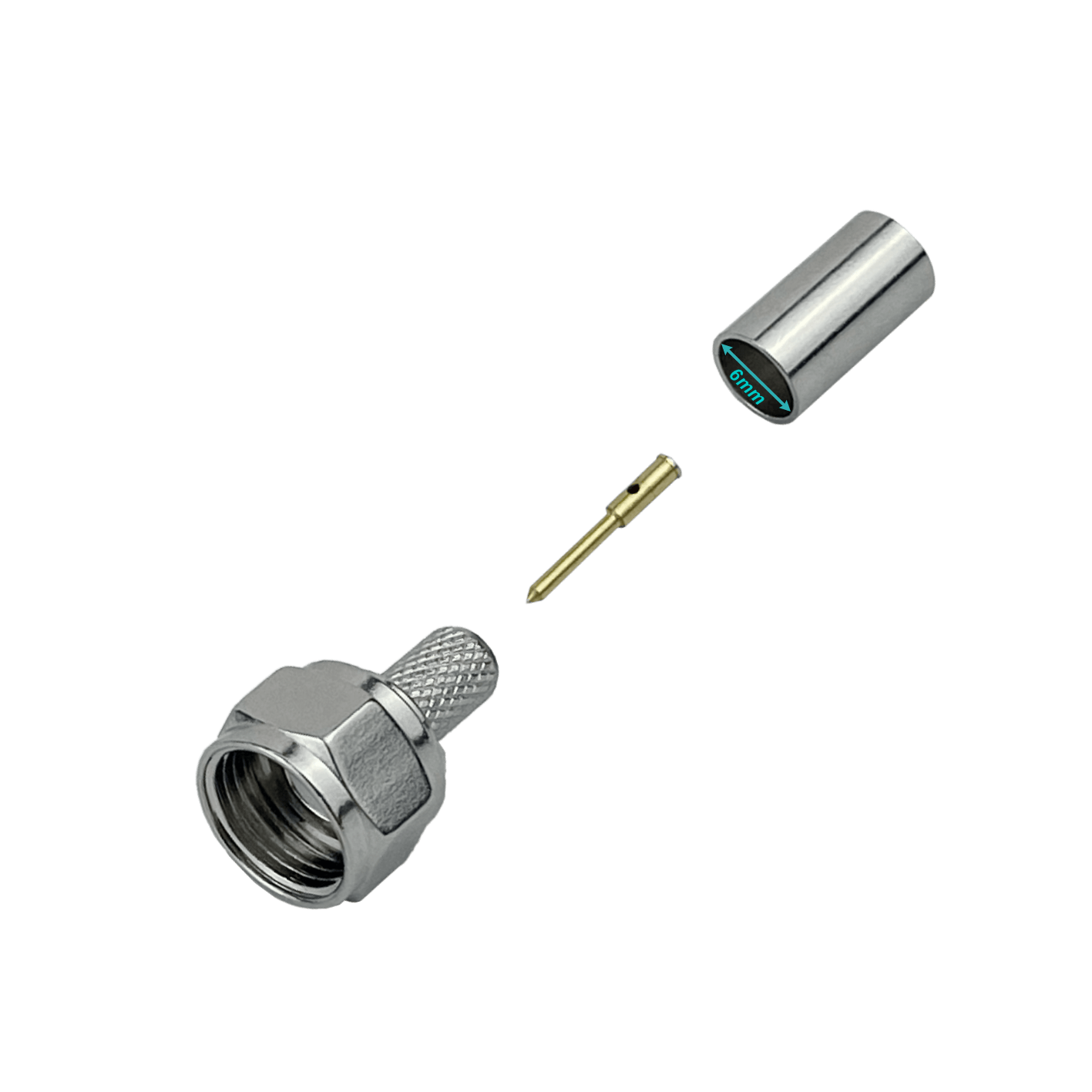 F-Macho LMR195 RG58 Conector Crimpeable Serie-195 3
