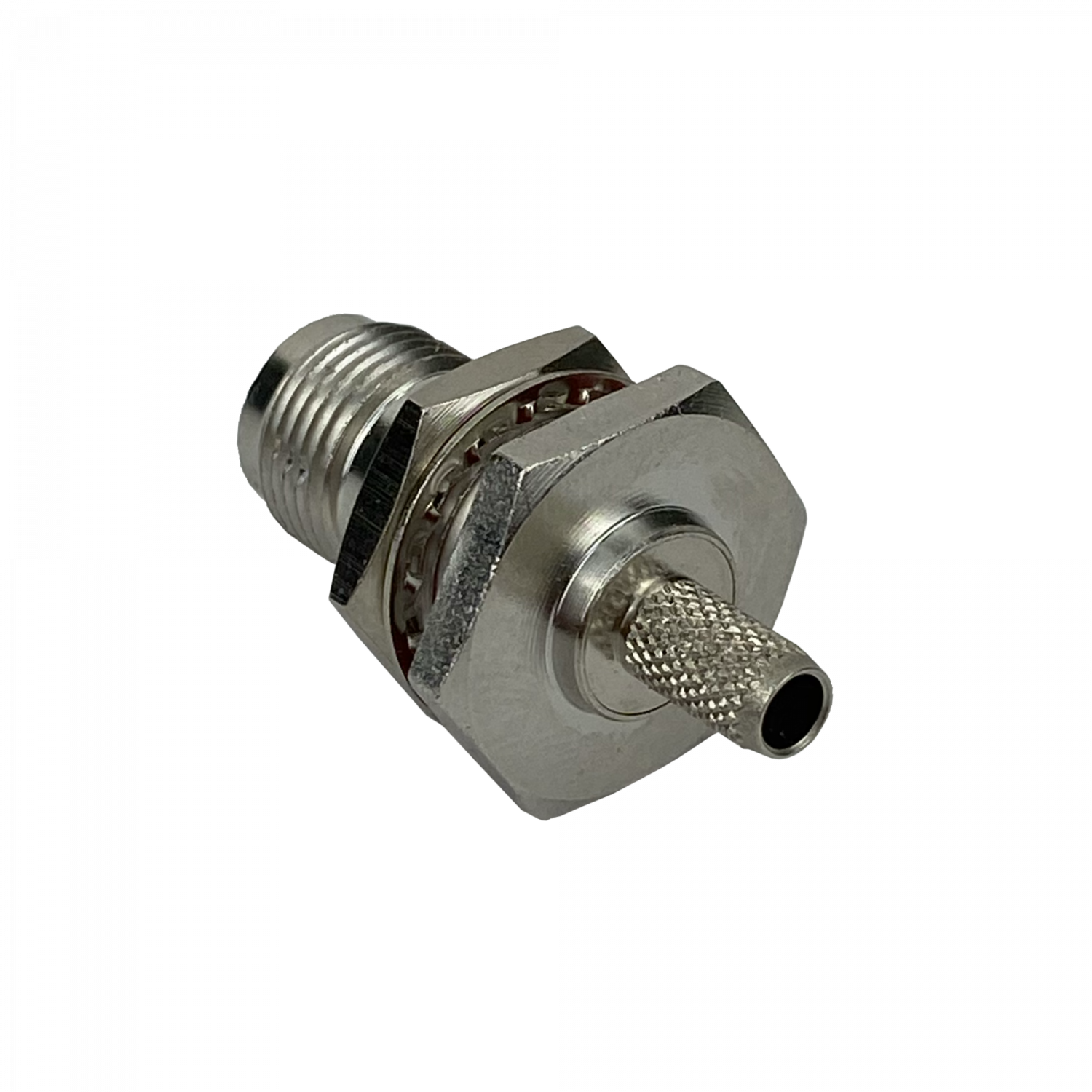 Conector coaxial TNC hembra de panel crimpeable para cable LMR195 RG58 diametro 13 mm 4