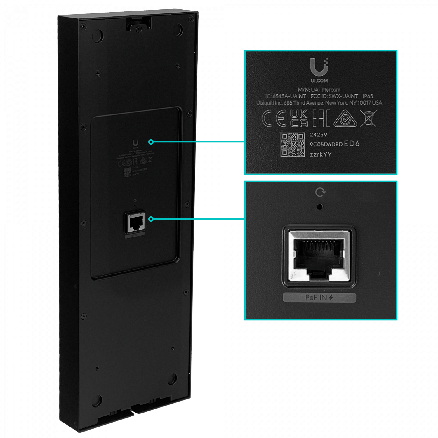 Sistema de Intercomunicación Inteligente, Diseño Negro,Ubiquiti Intercom 6