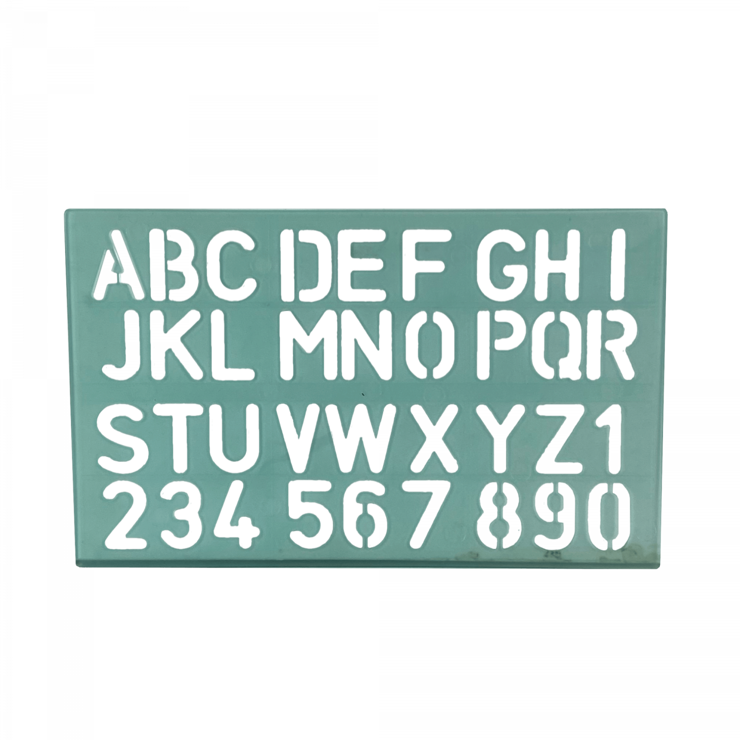 Normografo Planilla Plastica Letras y Numeros 30mm 150x240x2mm 1