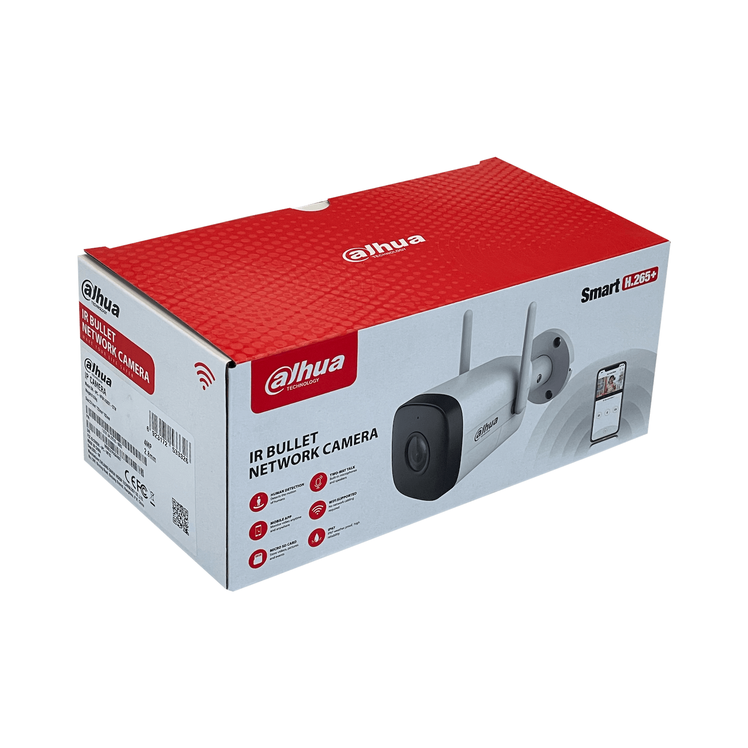 Cámara IP WiFi Bullet Dahua IPC-HFW1430DT-STW de 4MP con Visión Nocturna y Audio Bidireccional 6