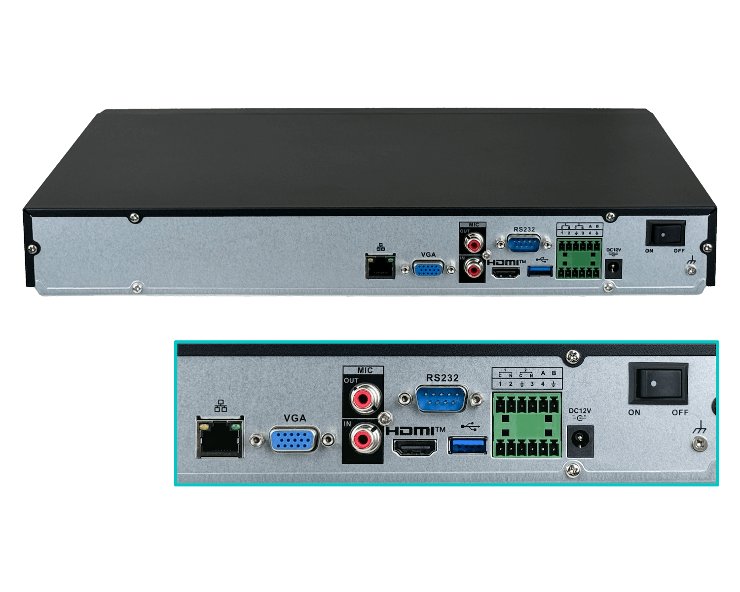 DAHUA NVR 32-IP IA 32MP HDMI VGA RS232 USB RCA 2xSATA20TB WizSense 1