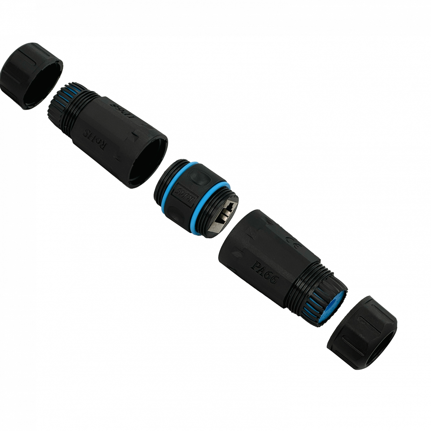 Cat6 1Gbps Copla Exterior RJ45 STP FTP M25 IP68 Hembra-Hembra 2