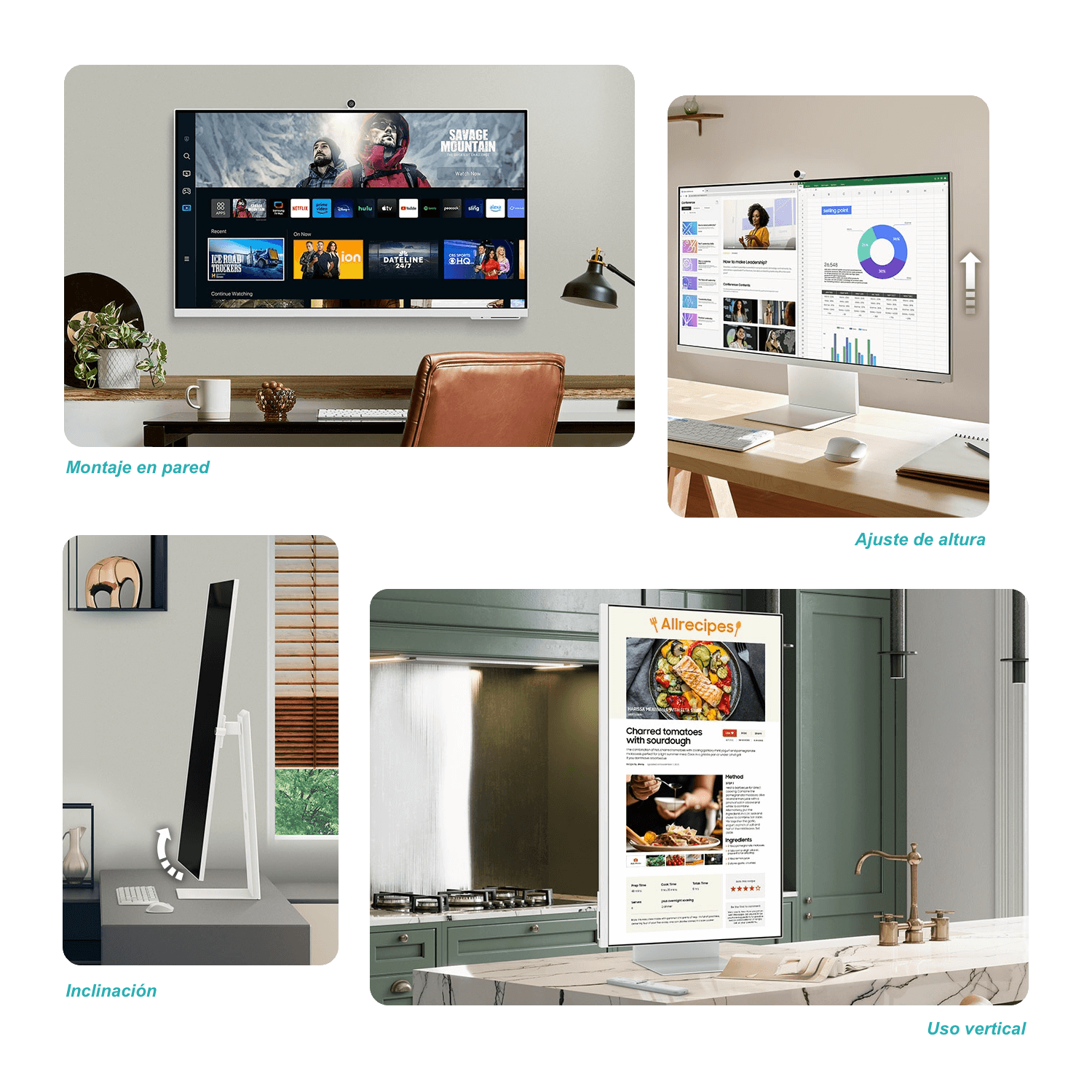 SAMSUNG 32-Pulg 3840x2160 4K USB-C-Upstream HDMI 2-USB-A Monitor Smart 5