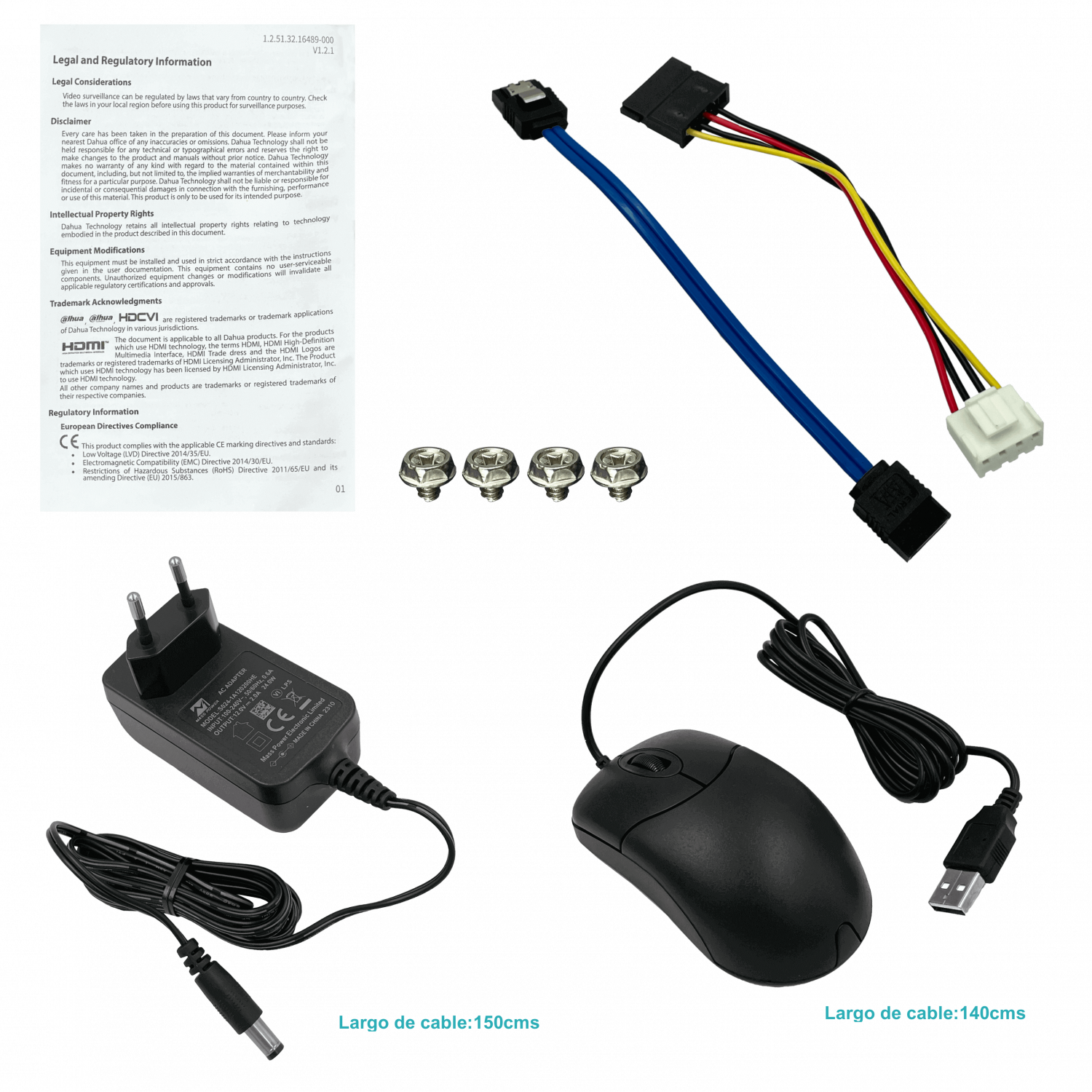 Grabador de Video DAHUA XVR1B16 2 RCA, HDMI, VGA, LAN, USB, IP, 6MP, 1xSATA WizSense 5