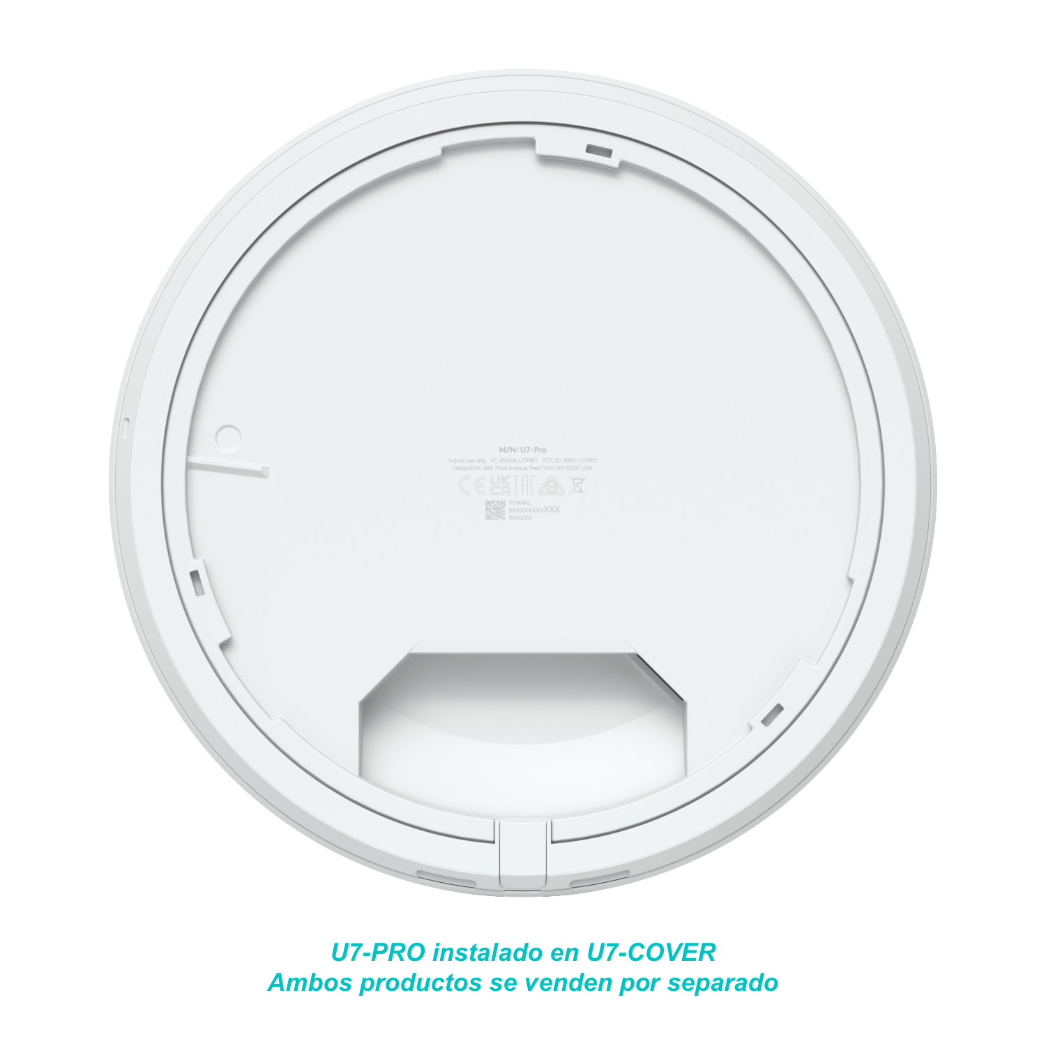 Cubierta Blanca Ubiquiti U7-COVER - Pintable, Compatible con U7-PRO y U7-PRO-MAX 2