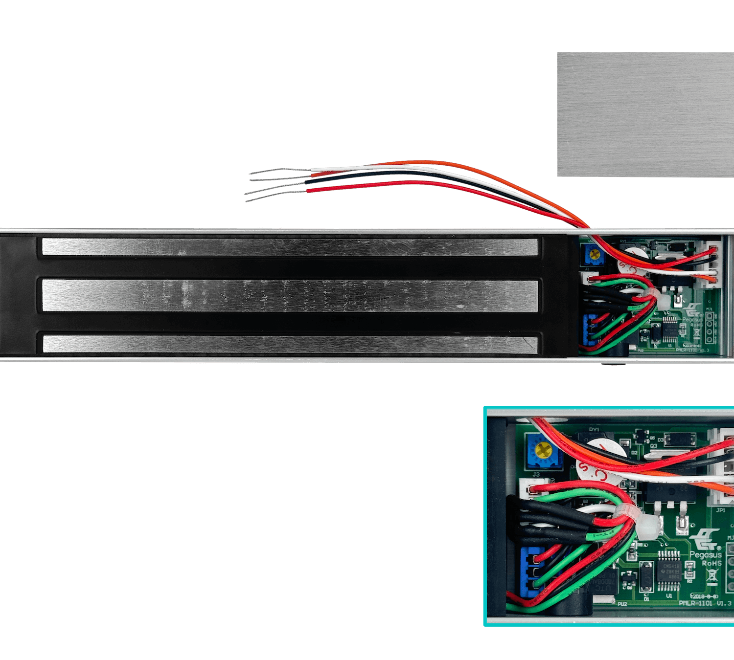 Cerradura Electromagnética, Resistencia 270 kg, Diseño Negro y Gris, Ubiquiti UA-Lock-Magnetic-270kg 3