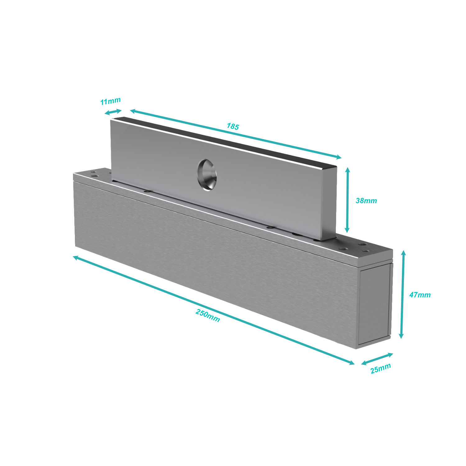 Cerradura Electromagnética, Resistencia 270 kg, Diseño Negro y Gris, Ubiquiti UA-Lock-Magnetic-270kg 5