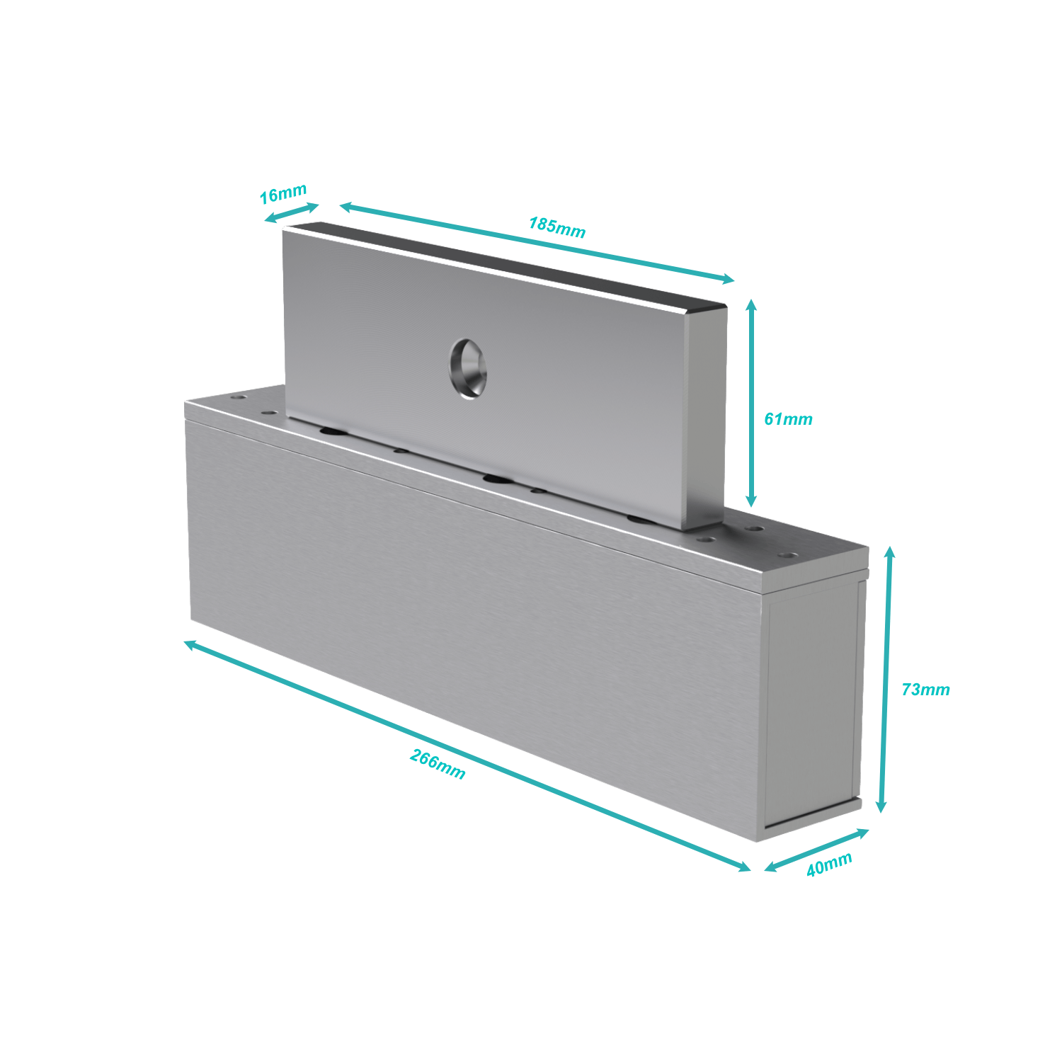 Cerradura Electromagnética, Resistencia 540 kg, Diseño Negro y Gris, Ubiquiti UA-Lock-Magnetic-540kg 4