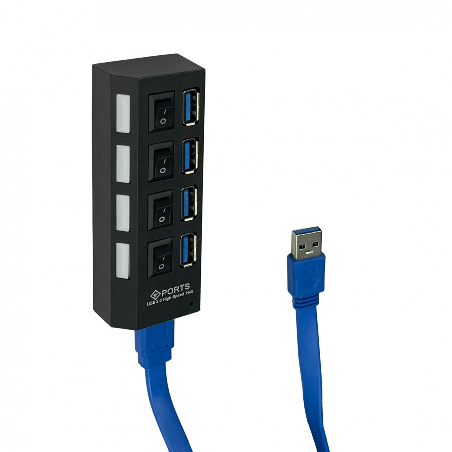 HUB USB 3.0 4 Puertos HUB4-30 con Interruptores Independientes y Cable Incluido 3