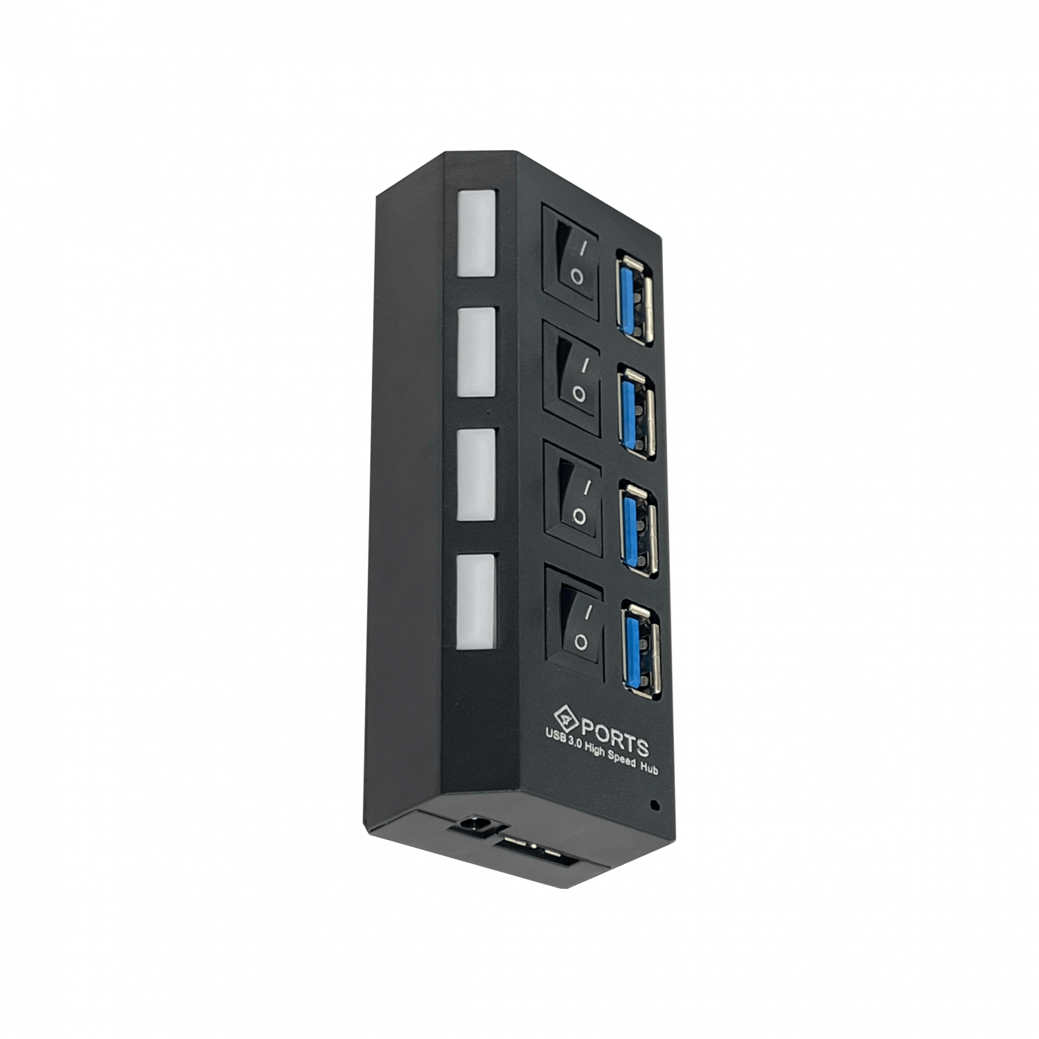 HUB USB 3.0 4 Puertos HUB4-30 con Interruptores Independientes y Cable Incluido 4