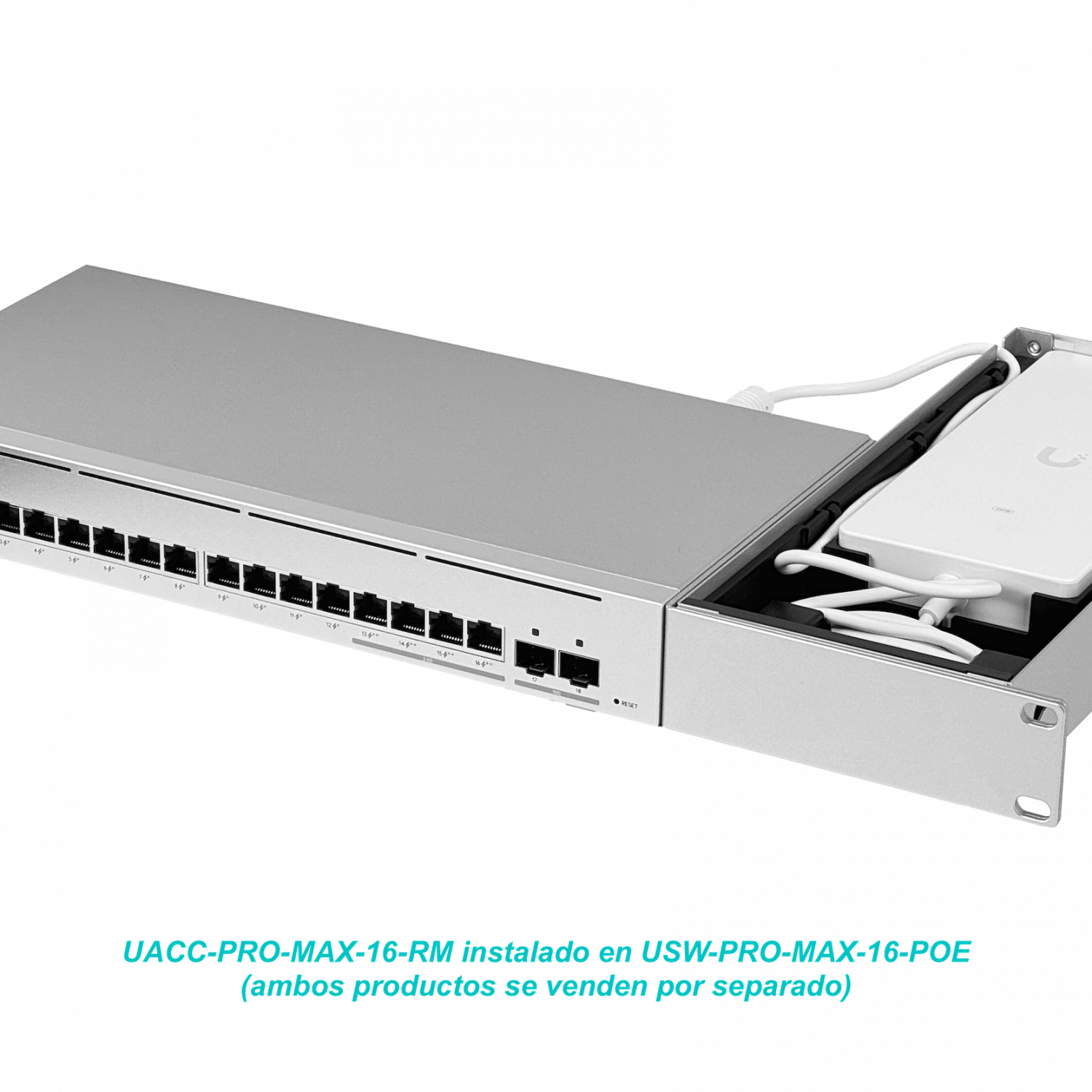 Accesorio de Montaje en Rack 1U para Switches Pro Max 16 de Ubiquiti - UACC-Pro-Max-16-RM 10