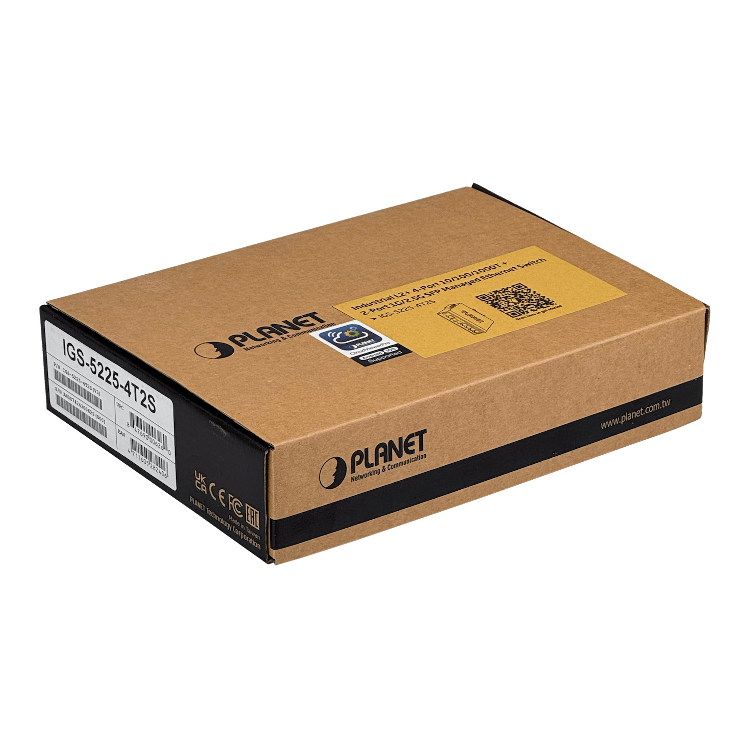 PLANET 4-1000 1-SFP 1-SFP-2.5G Switch Indus Admin L2 Riel-DIN 12-48VDC 3