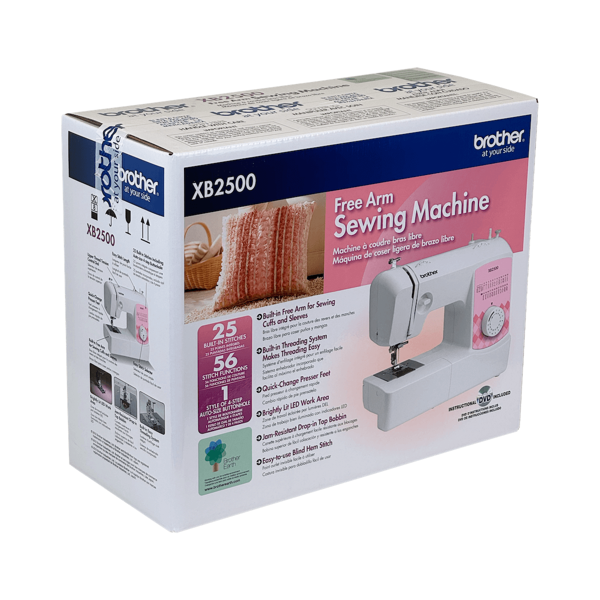 Máquina de Coser Brother XB2500, 25 Puntadas, Ojal en 4 Pasos, Enhebrador Automático 6