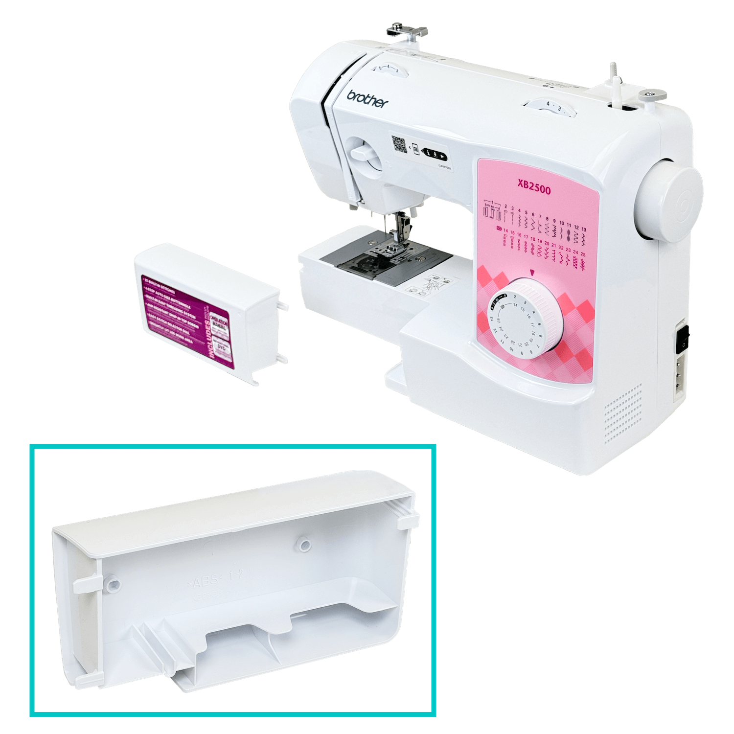 Máquina de Coser Brother XB2500, 25 Puntadas, Ojal en 4 Pasos, Enhebrador Automático 8