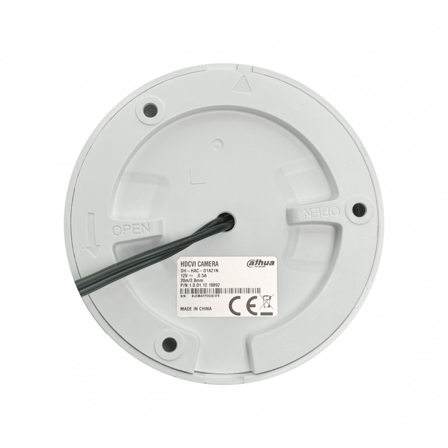 Cámara Domo Dahua 2MP 1080p 2.8mm IR20m HAC-D1A21 - Vigilancia Analógica Interior 1