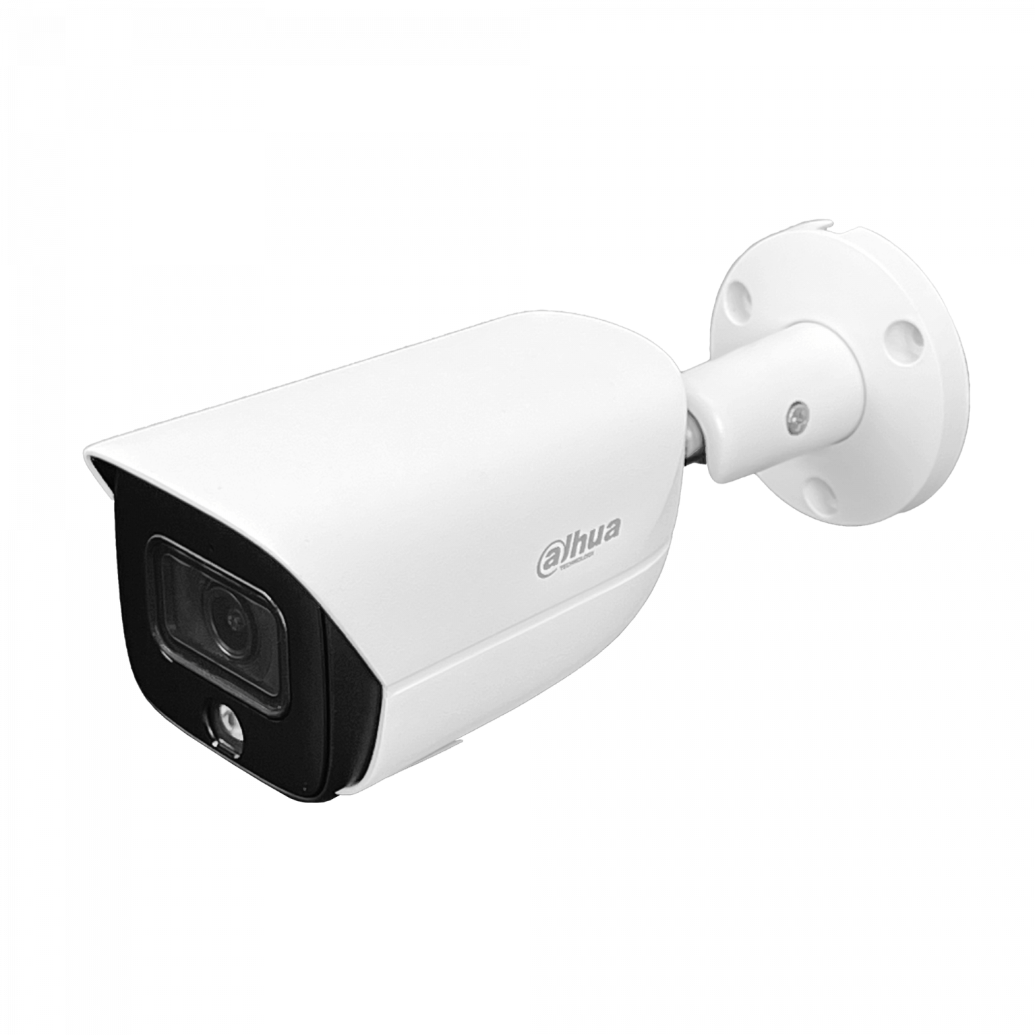 Cámara Bala Dahua 4MP Full Color 2.6mm RCA PoE 30m IP67 MicroSD WizSense SMD HFW3449E 3