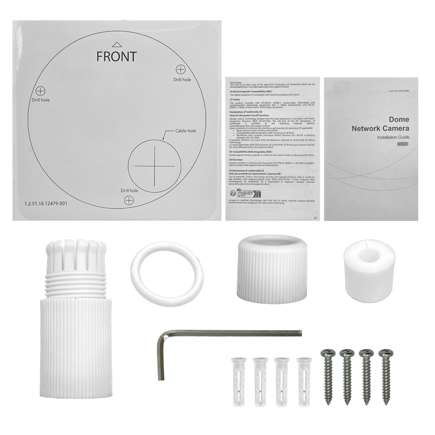 Cámara Mini Domo Dahua 2MP Fijo 2.8mm PoE IR50m IP67 IK10 WizSense Profesional 4