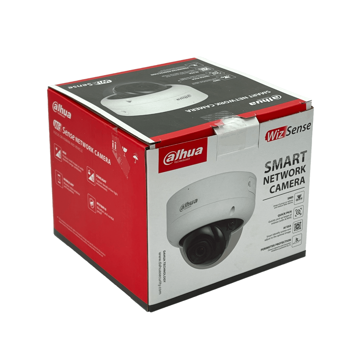 Cámara Mini Domo Dahua 2MP Fijo 2.8mm PoE IR50m IP67 IK10 WizSense Profesional 5