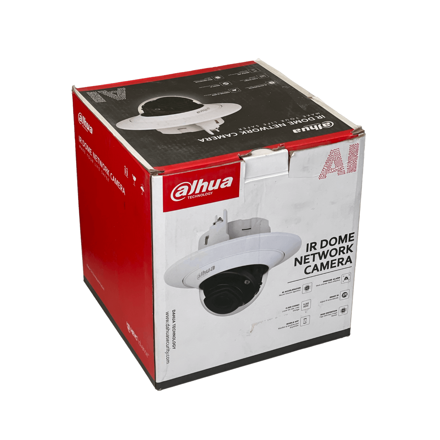 Cámara Domo Dahua 4MP Motorizada 2.8-12mm PoE IR40m IP67 MicroSD Pro IA HDPW5442 3