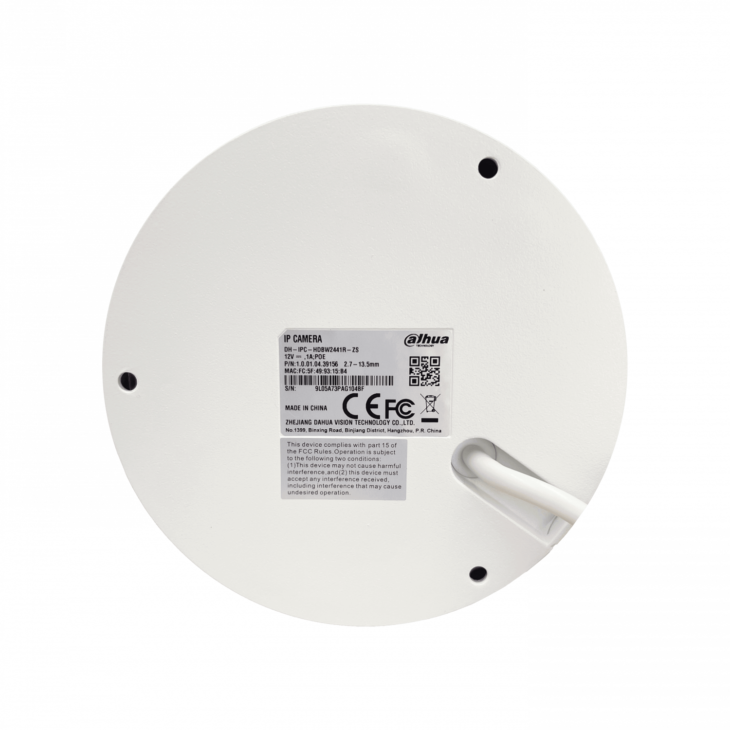 Cámara Domo Dahua 4MP Motorizada 2.7-13.5mm PoE IR40m IP67 IK10 WizSense HDBW2441 2