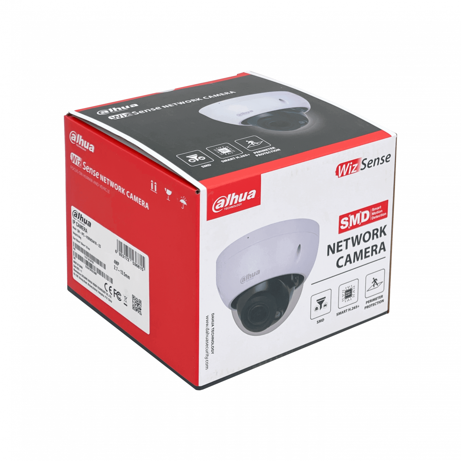 Cámara Domo Dahua 4MP Motorizada 2.7-13.5mm PoE IR40m IP67 IK10 WizSense HDBW2441 3